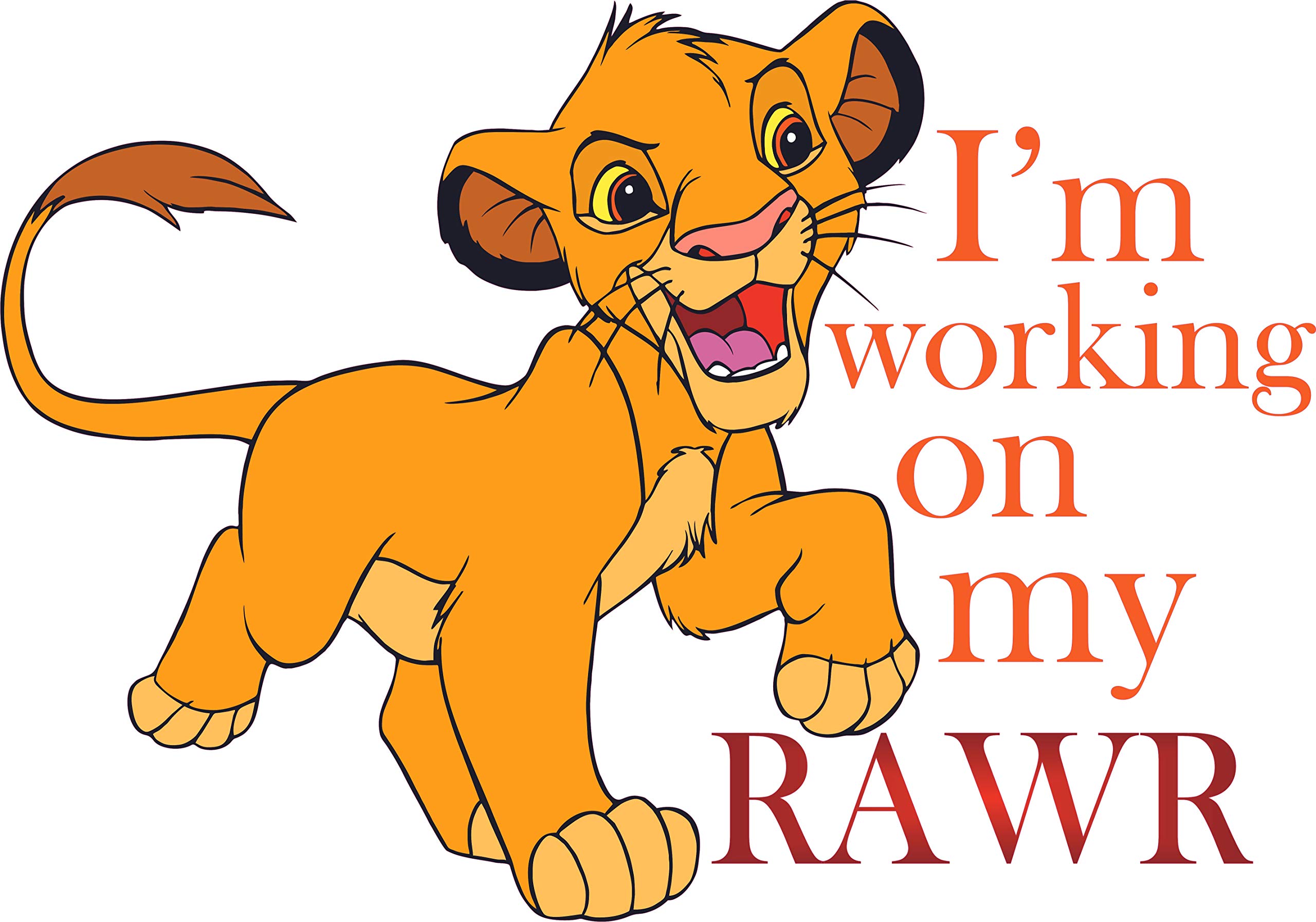 Vinyl Wall Decal: The Lion King Simba Quotes. I'm Working On My Rawr x 20 Kids Room Movie Bedroom Home Sticker Décor