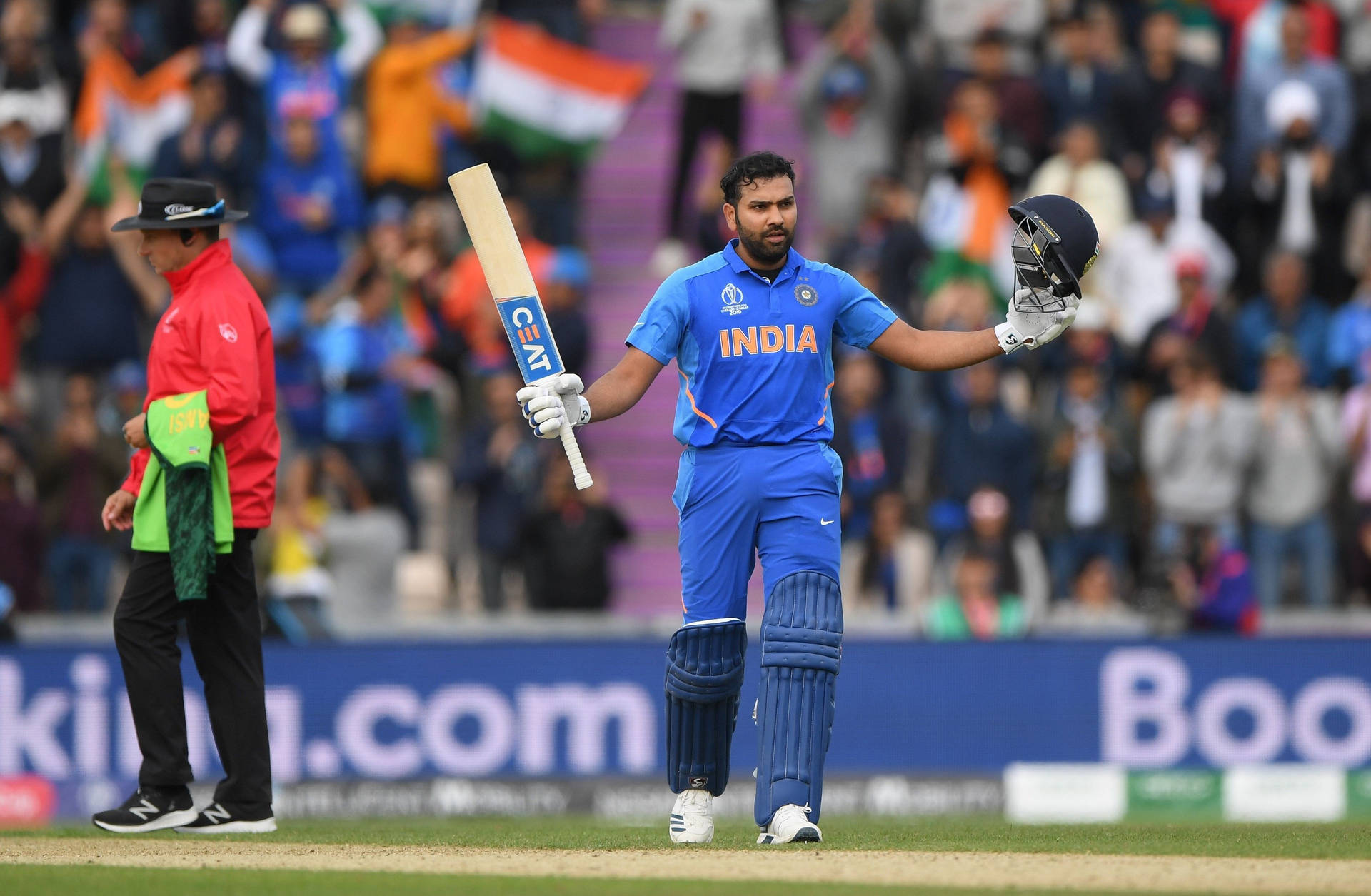 Download Rohit Sharma On The Field Wallpaper