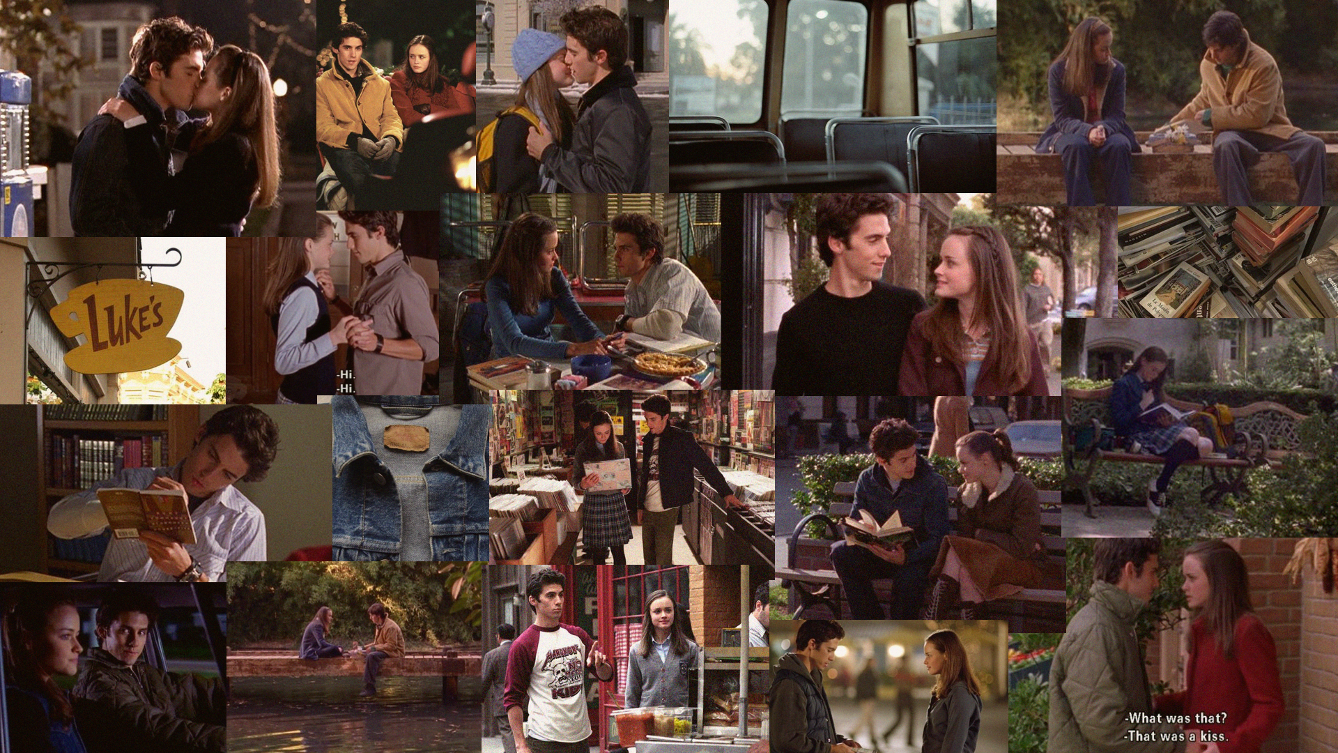 Rory and Jess Collage Desktop Wallpaper