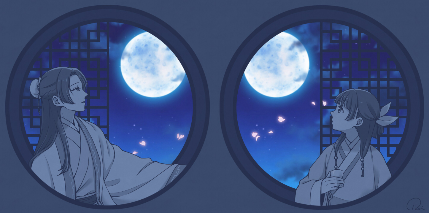 maomao and jinshi (kusuriya no hitorigoto) drawn by ruei_(chicking)