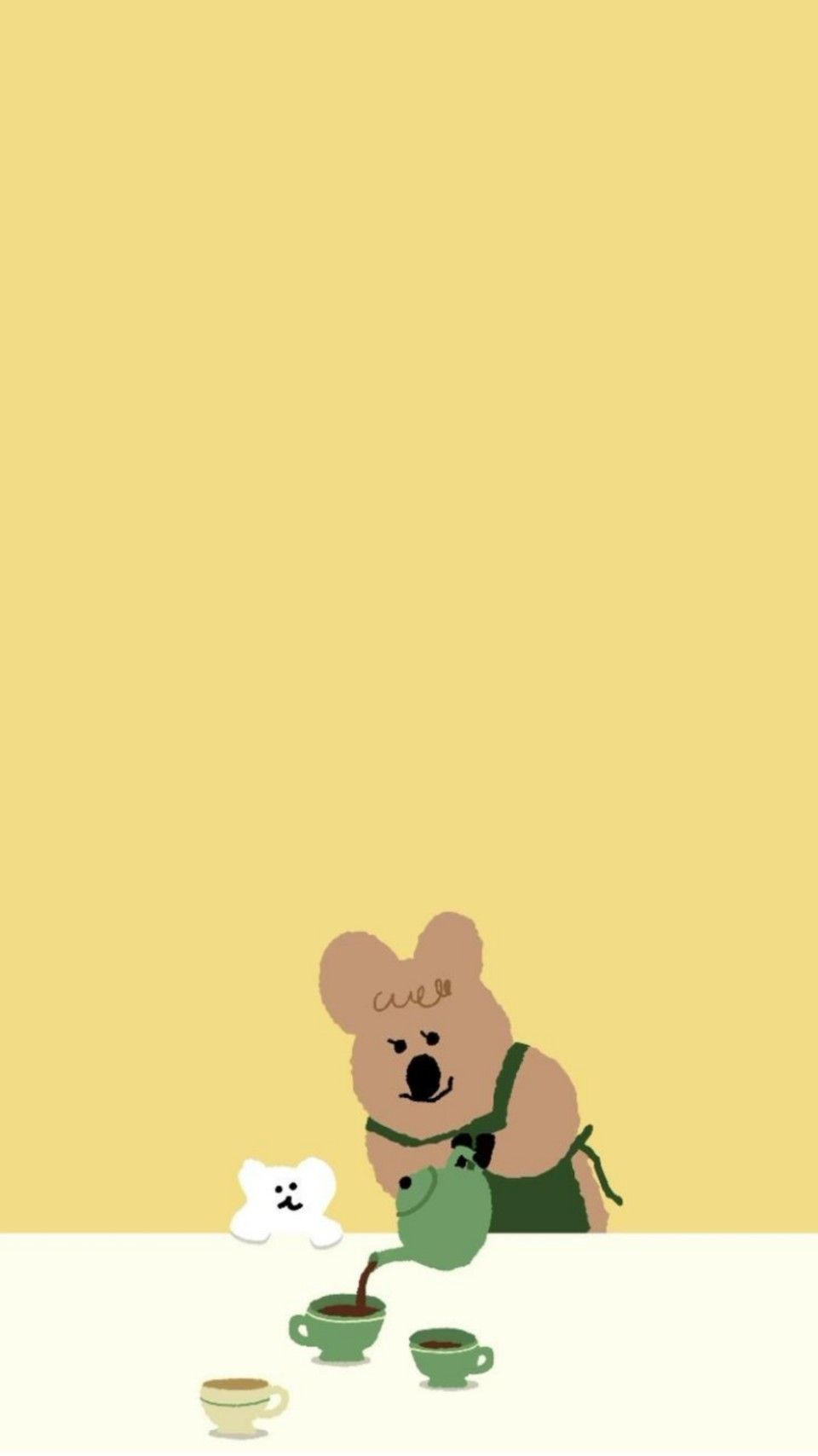 Dinotaeng wallpaper #coffee. Sticker art, Wallpaper, Quokka