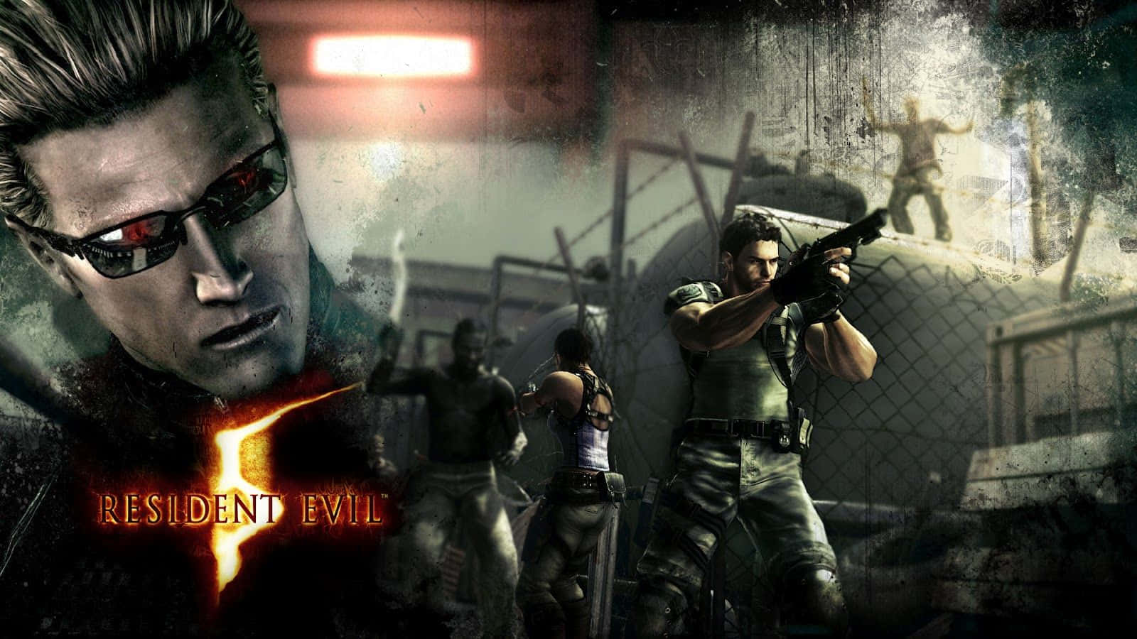 Download High Action Resident Evil 5, Chris Redfield & Sheva Alomar In Combat Wallpaper