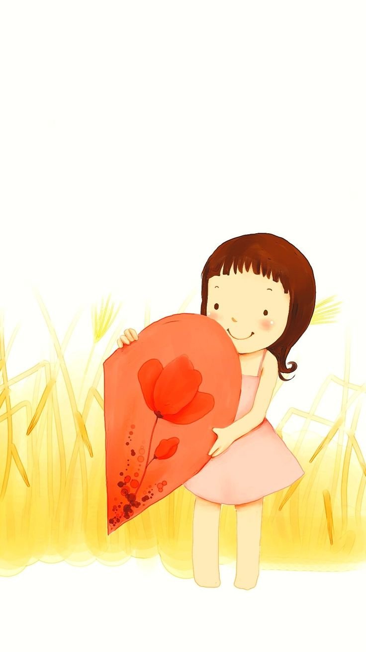 Half heart girl Wallpaper Download