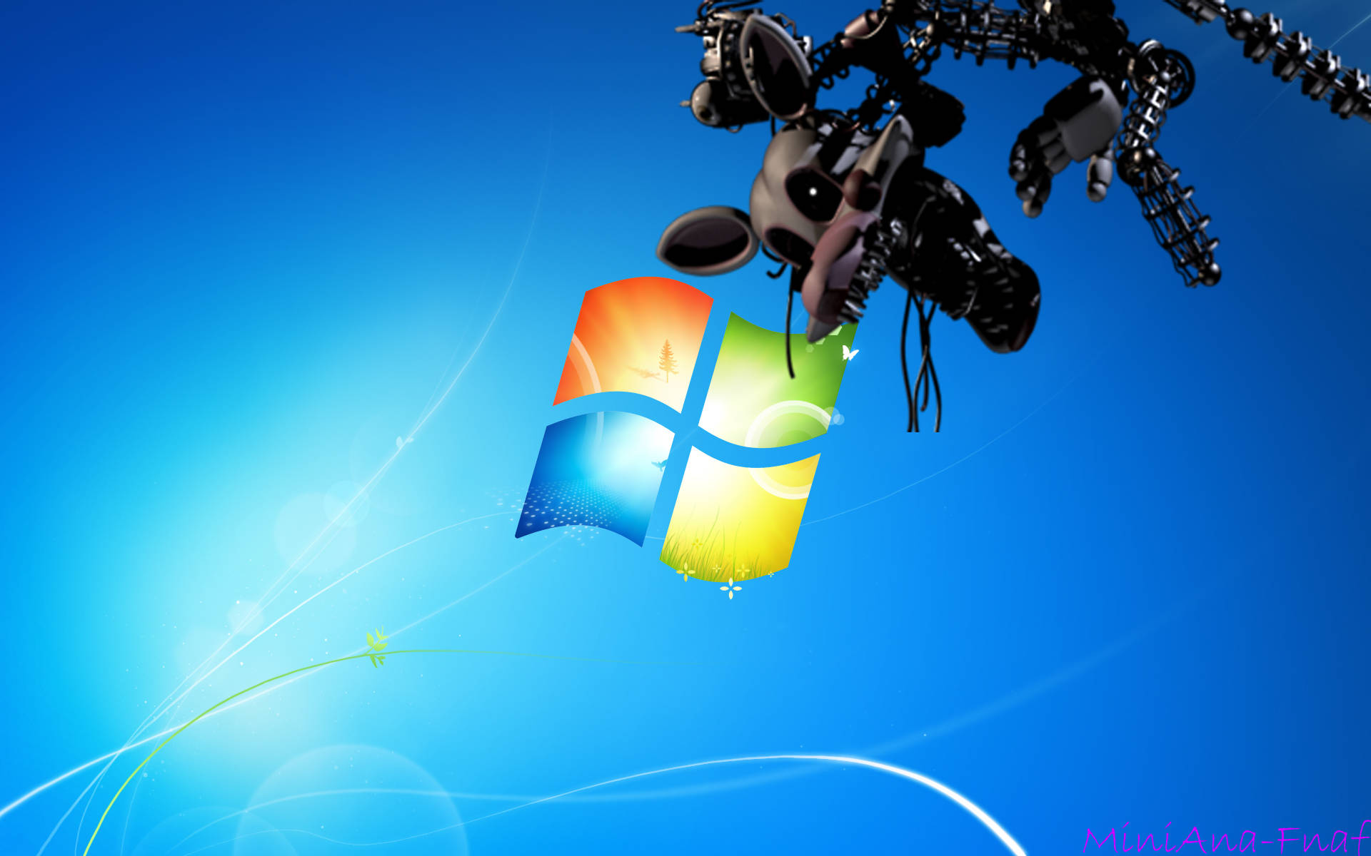 Download Creeping Nightmare Mangle In Windows Fnaf Wallpaper