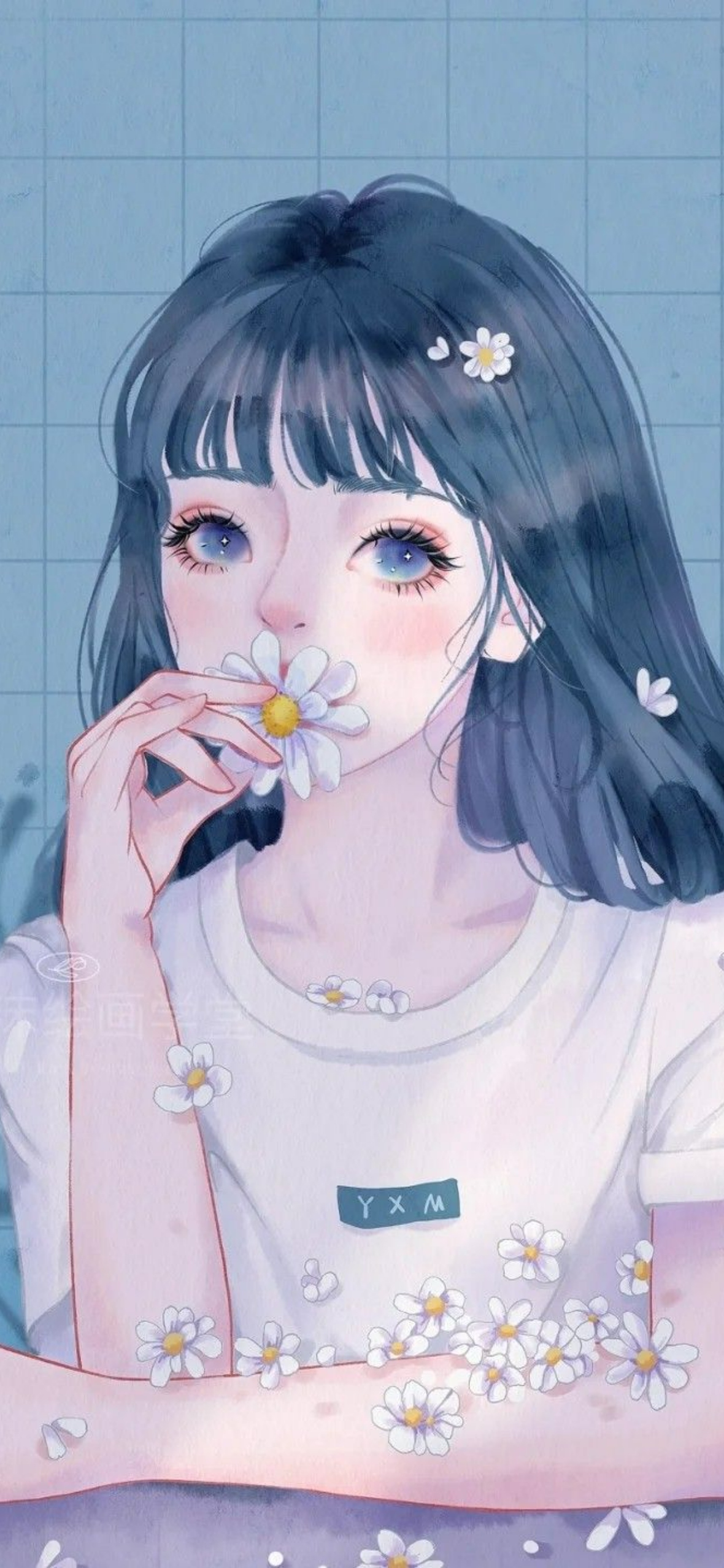 Alone Anime Girl iPhone Wallpaper HQ