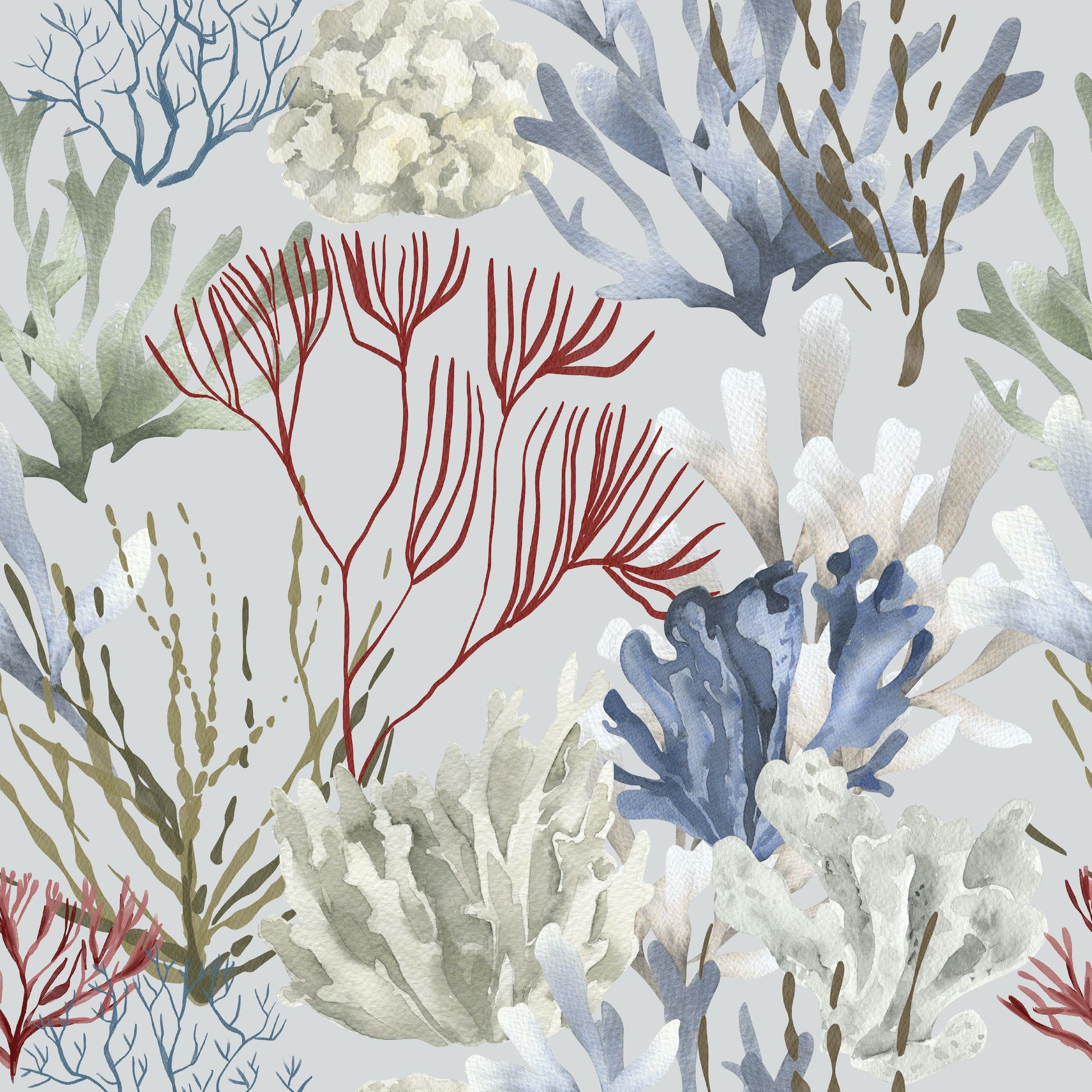 Ocean Coral Wallpaper, Peel and Stick, Beautiful Coastal Home Decor