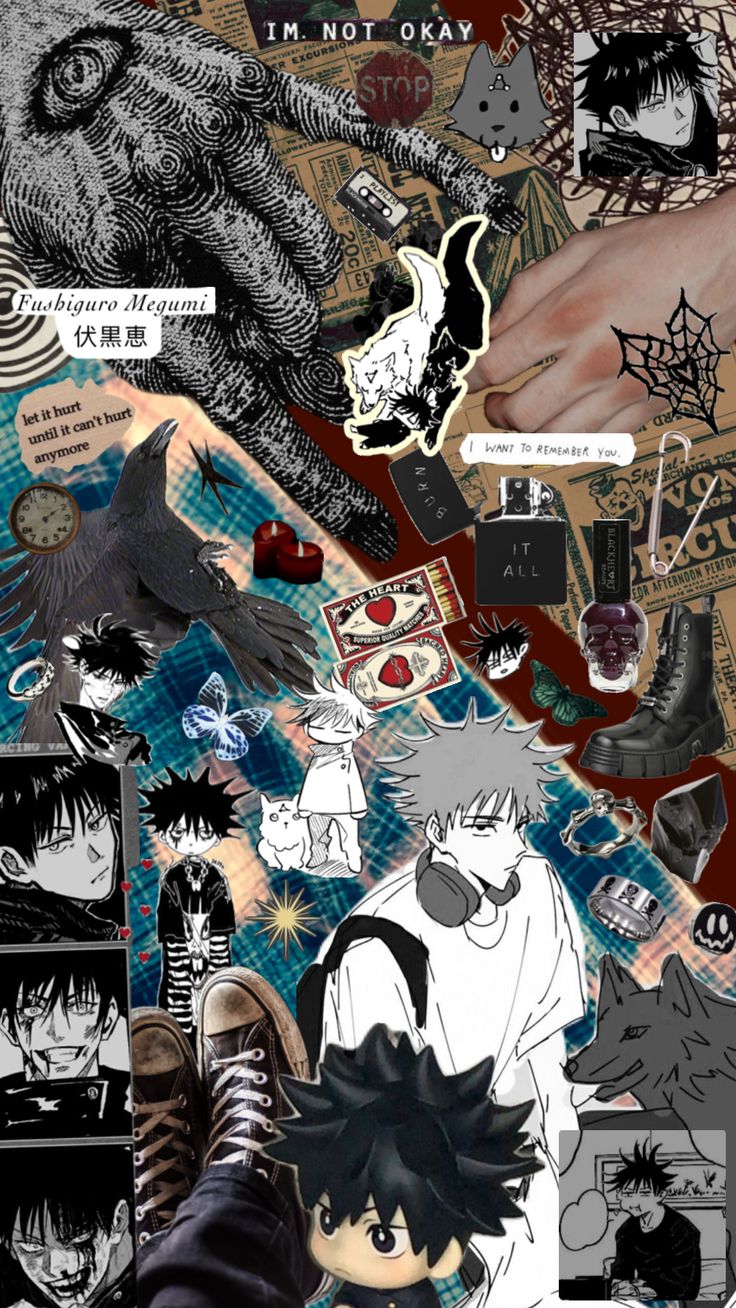 megumifushiguro #jjk #jujutsukaisen #jujustukaisen #fushiguro #megumi #anime #wallpaper #animeaesthetic #aesthetic #vintage. Funny anime pics, Anime, Anime funny