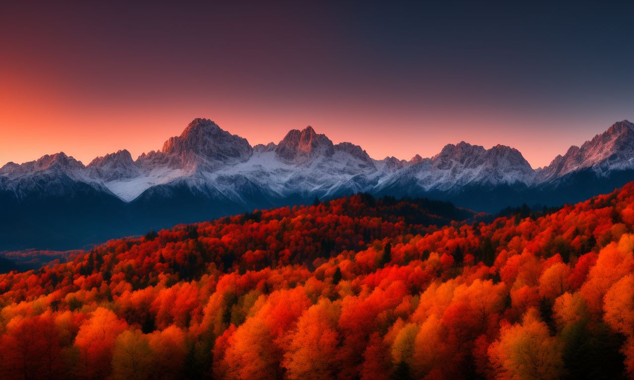 DavidParke: 16x9 4k dynamic macos wallpaper. minimalist. autumn. dusk. dualtone. ffb41f