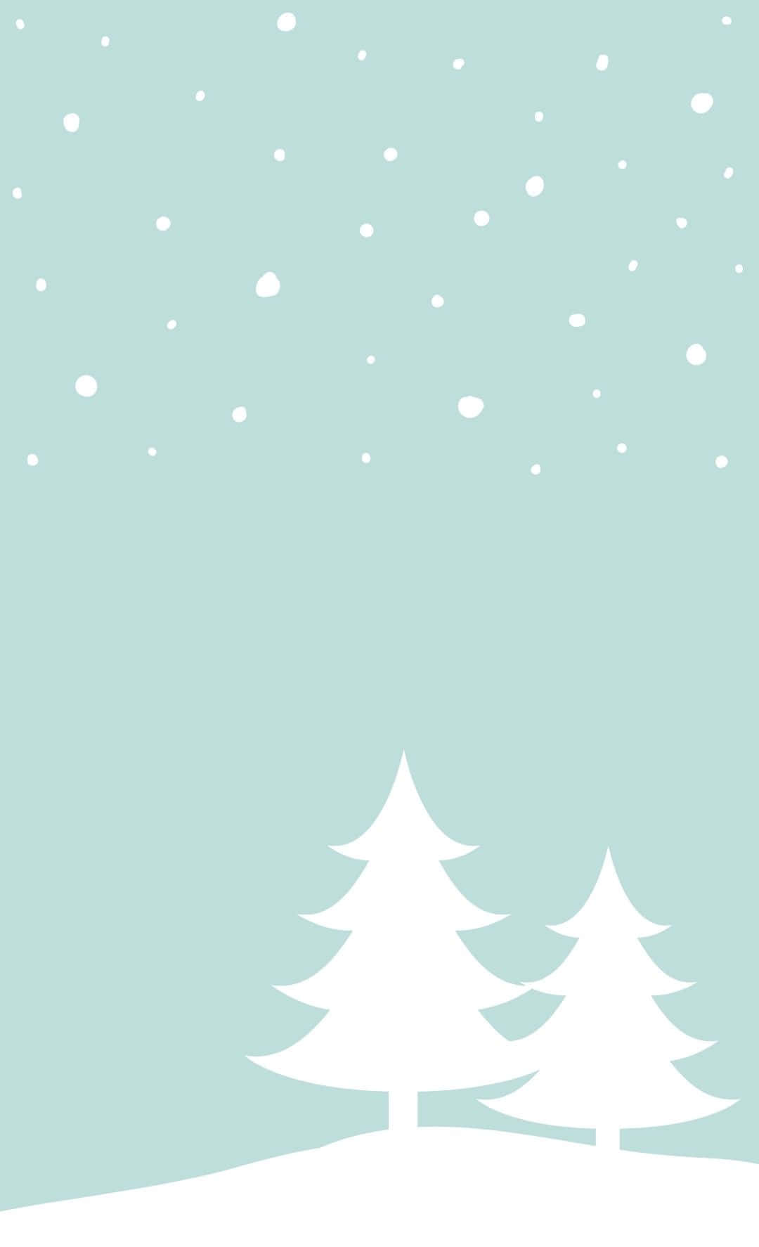 Download Trees Blue Cute Winter Background