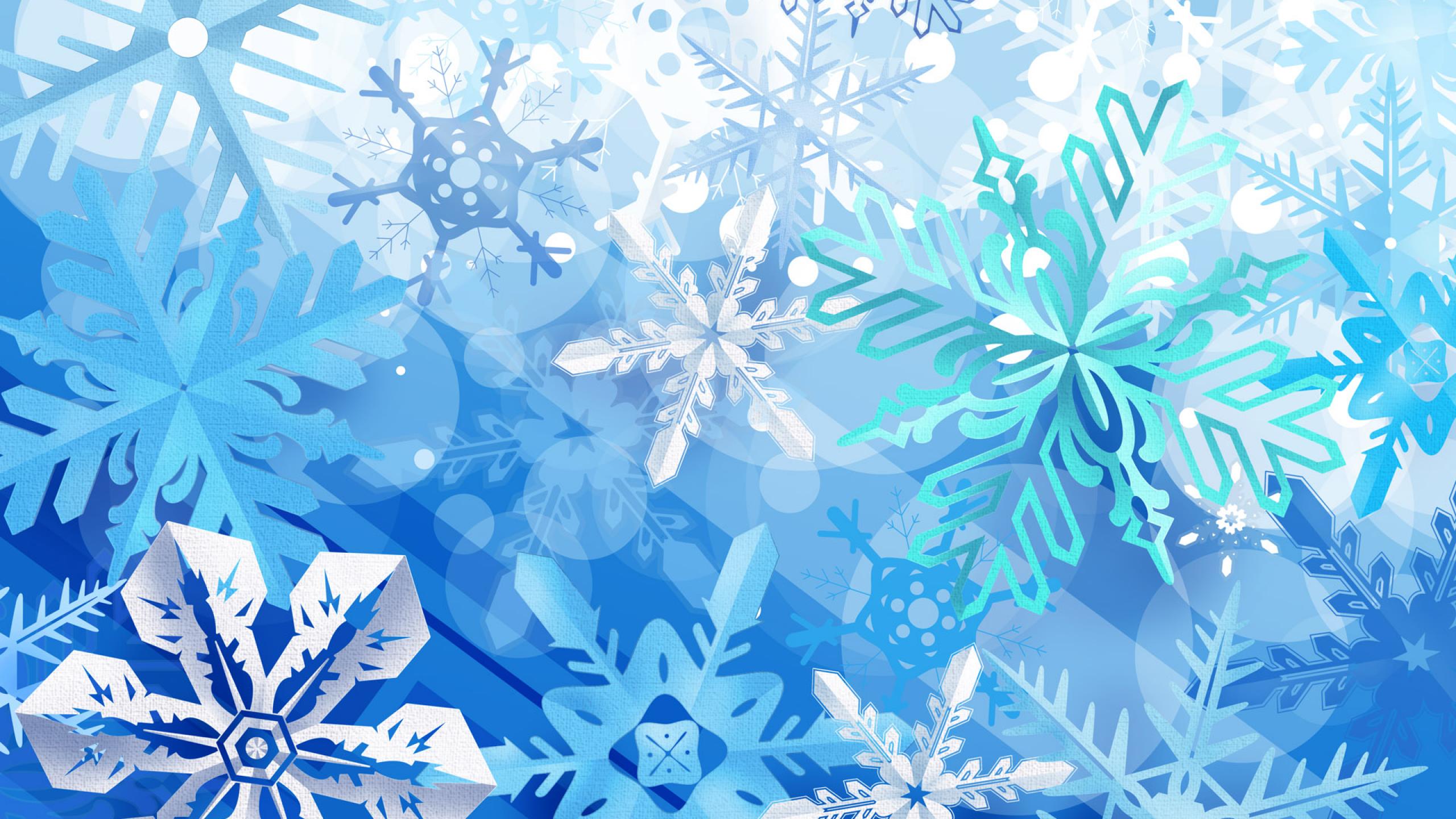Christmas Abstract Snowflakes Desktop Free Wallpaper 31813 1440×