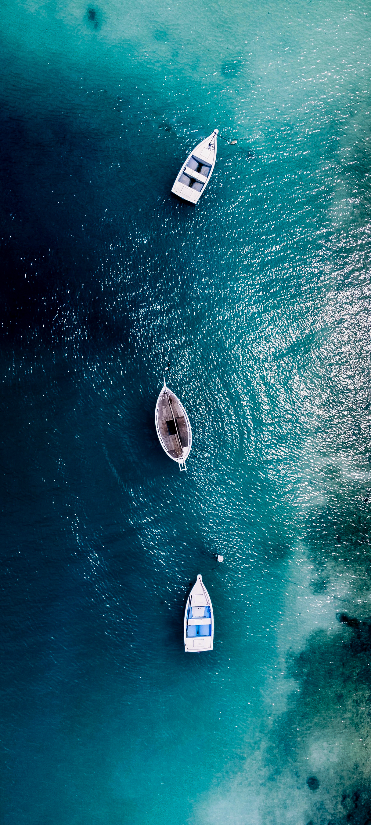 Aerial boat photography wallpaper for iPhone