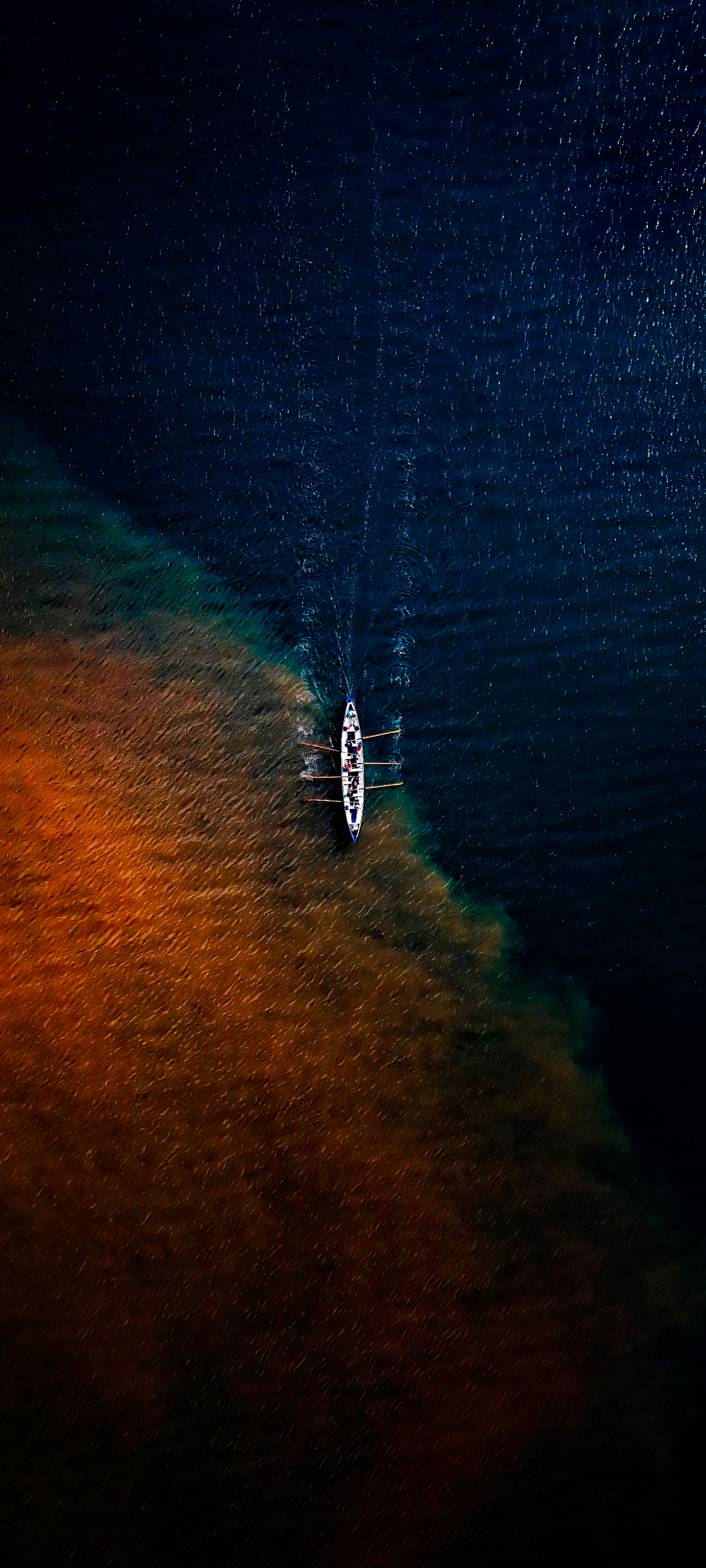 Aerial boat photography wallpaper