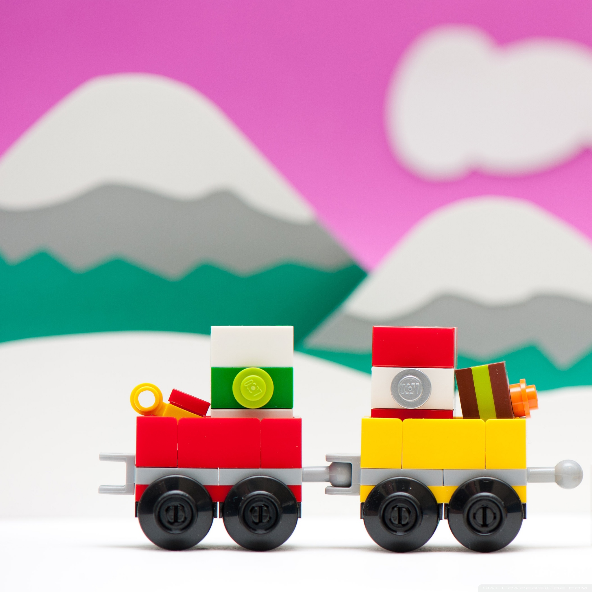 LEGO Train, Christmas Ultra HD Desktop Background Wallpaper for 4K UHD TV, Tablet