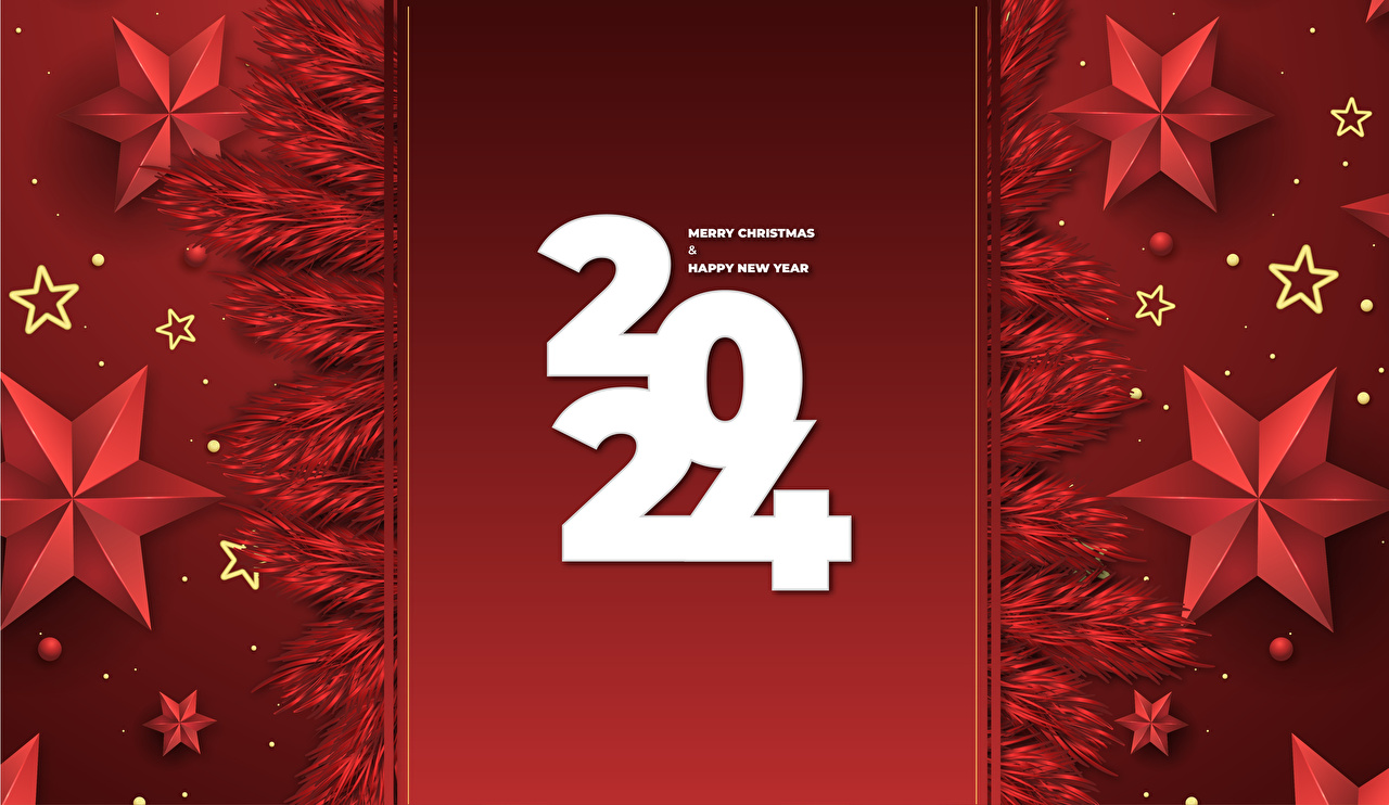 Photo 2024 New year English little stars lettering