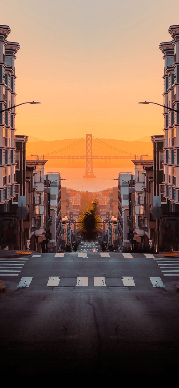 Sunset 4K phone wallpaper 2610x5655