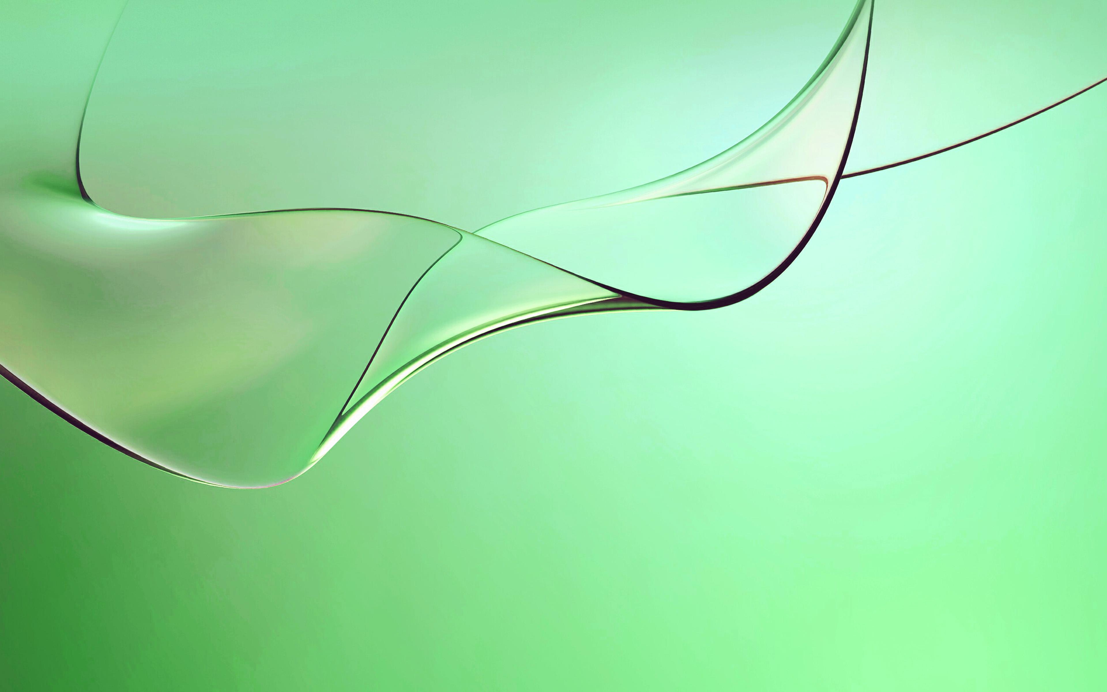 Curves Green Abstract Pattern