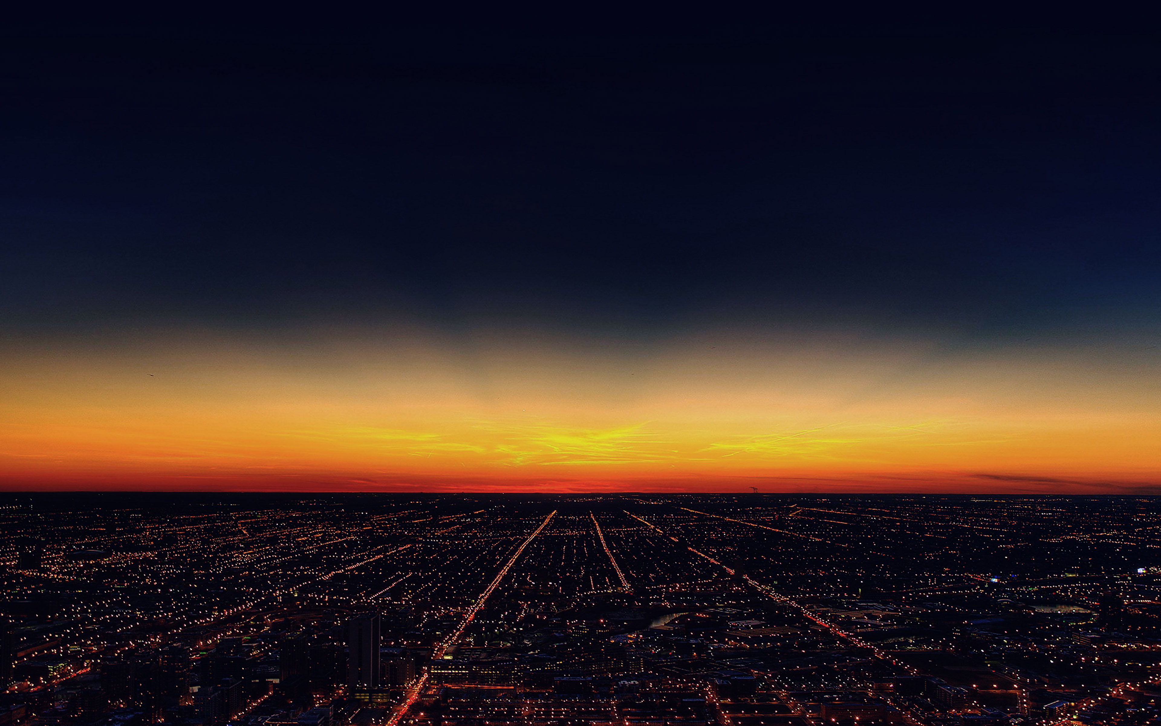 wallpaper for desktop, laptop. night sky flying sunset city