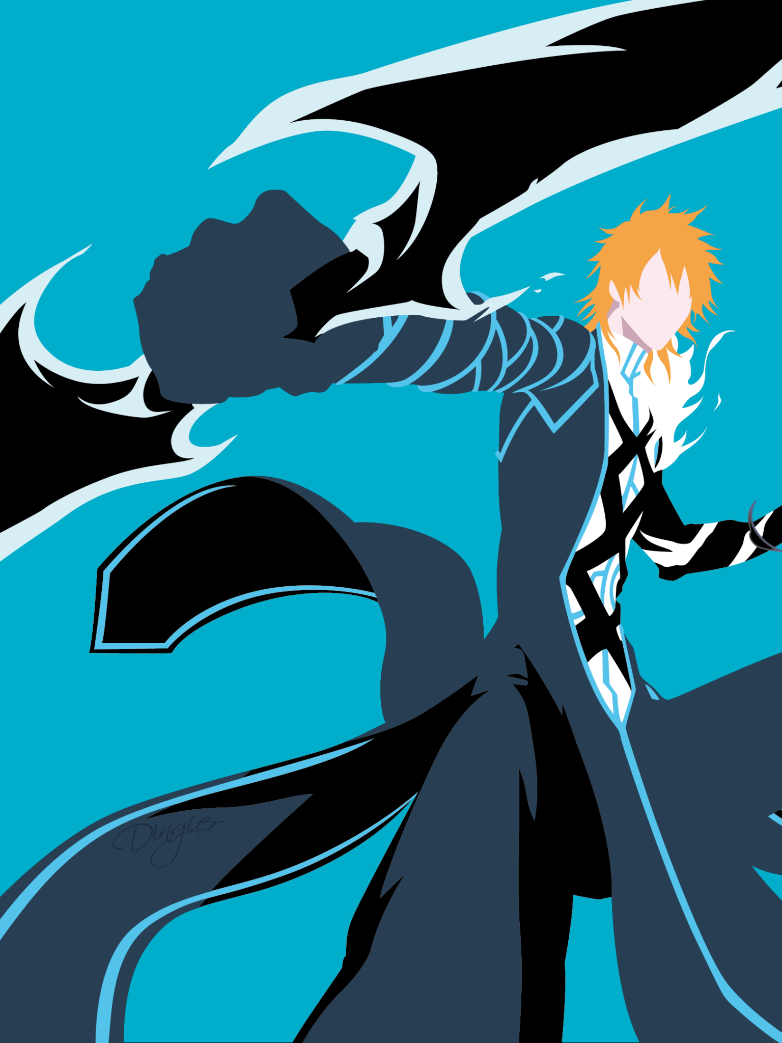 Ichigo Kurosaki Wallpaper 4K, Soul Reaper, Faceless, Bleach