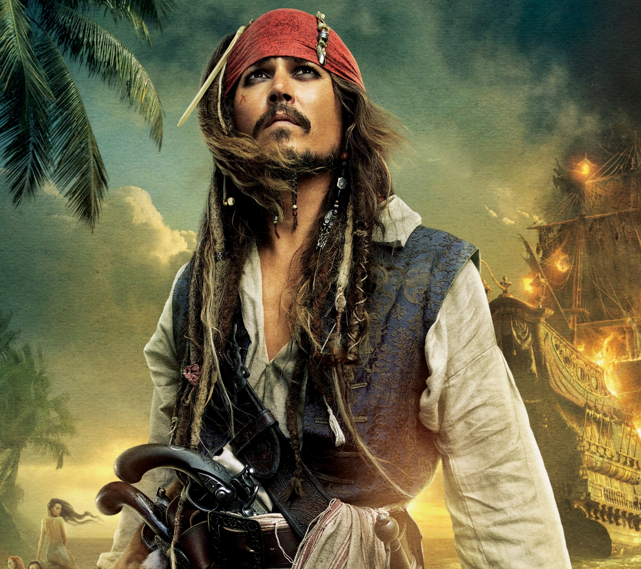 HD desktop wallpaper: Pirates Of The Caribbean, Johnny Depp, Pirate, Movie, Jack Sparrow, Pirates Of The Caribbean: On Stranger Tides download free picture