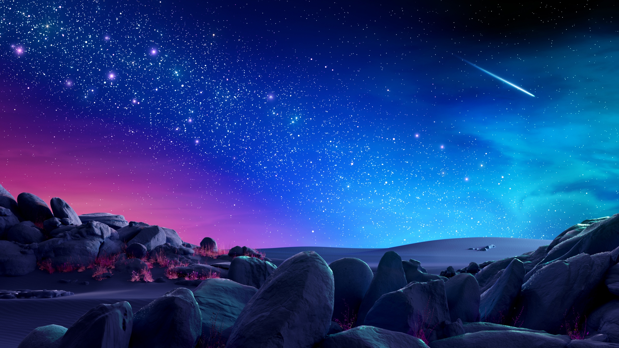 Night sky Wallpaper 4K, Colorful, Magic, Stars, Milky Way