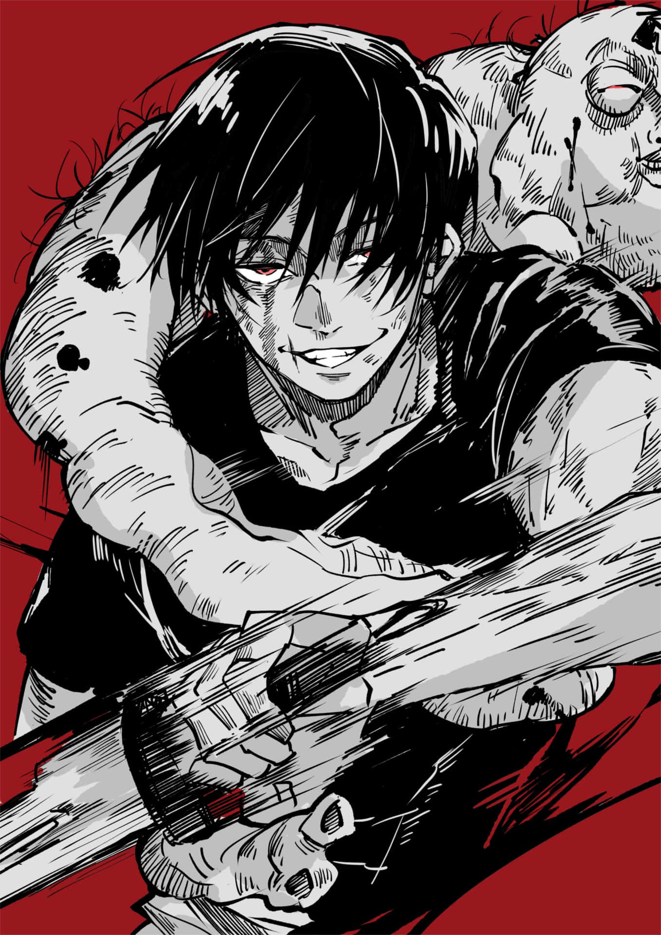 Toji Fushiguro in Action Wallpaper