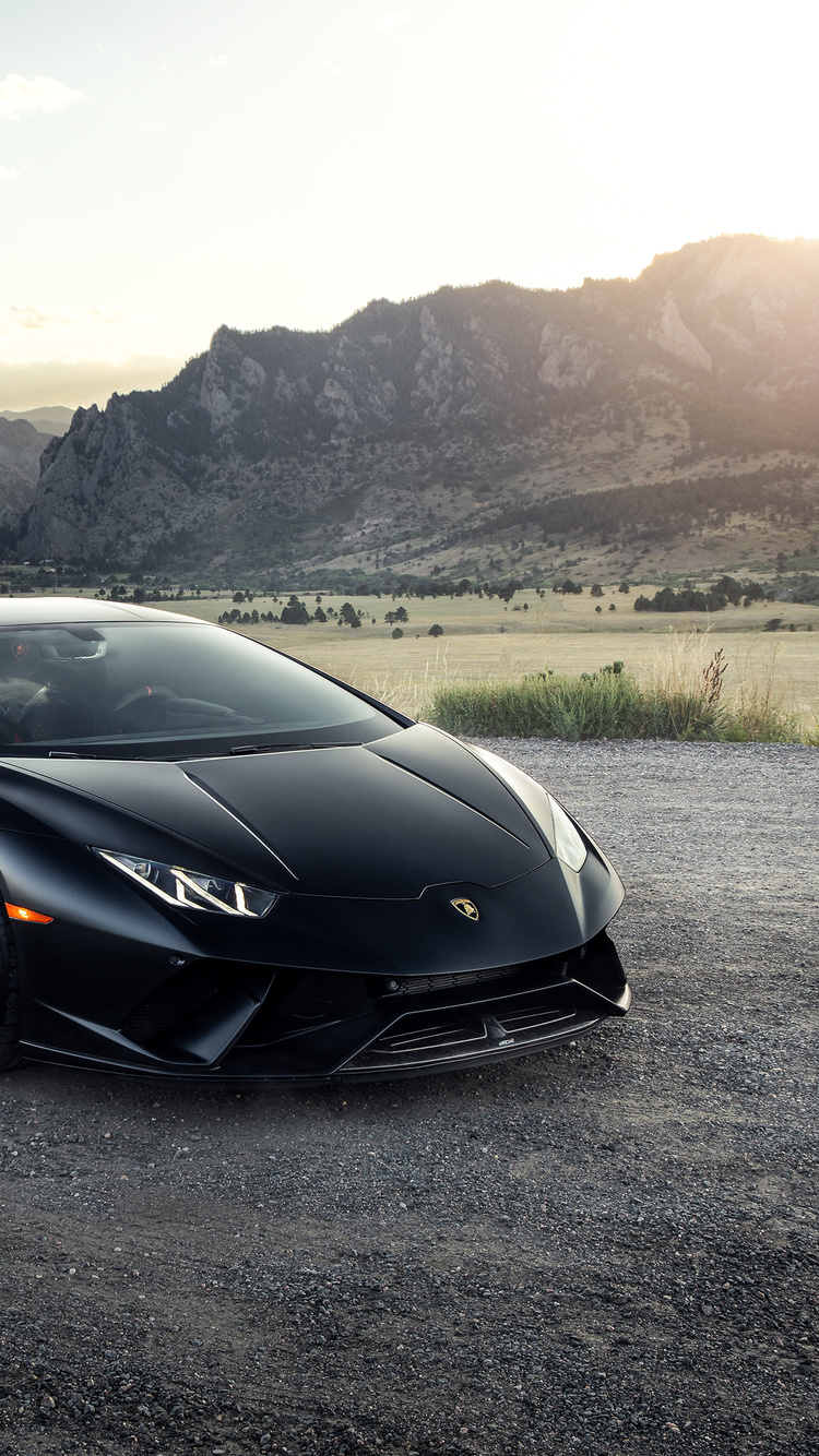 Black Lamborghini Huracan 2020 iPhone 6, iPhone 6S, iPhone 7 HD 4k Wallpaper, Image, Background, Photo and Picture