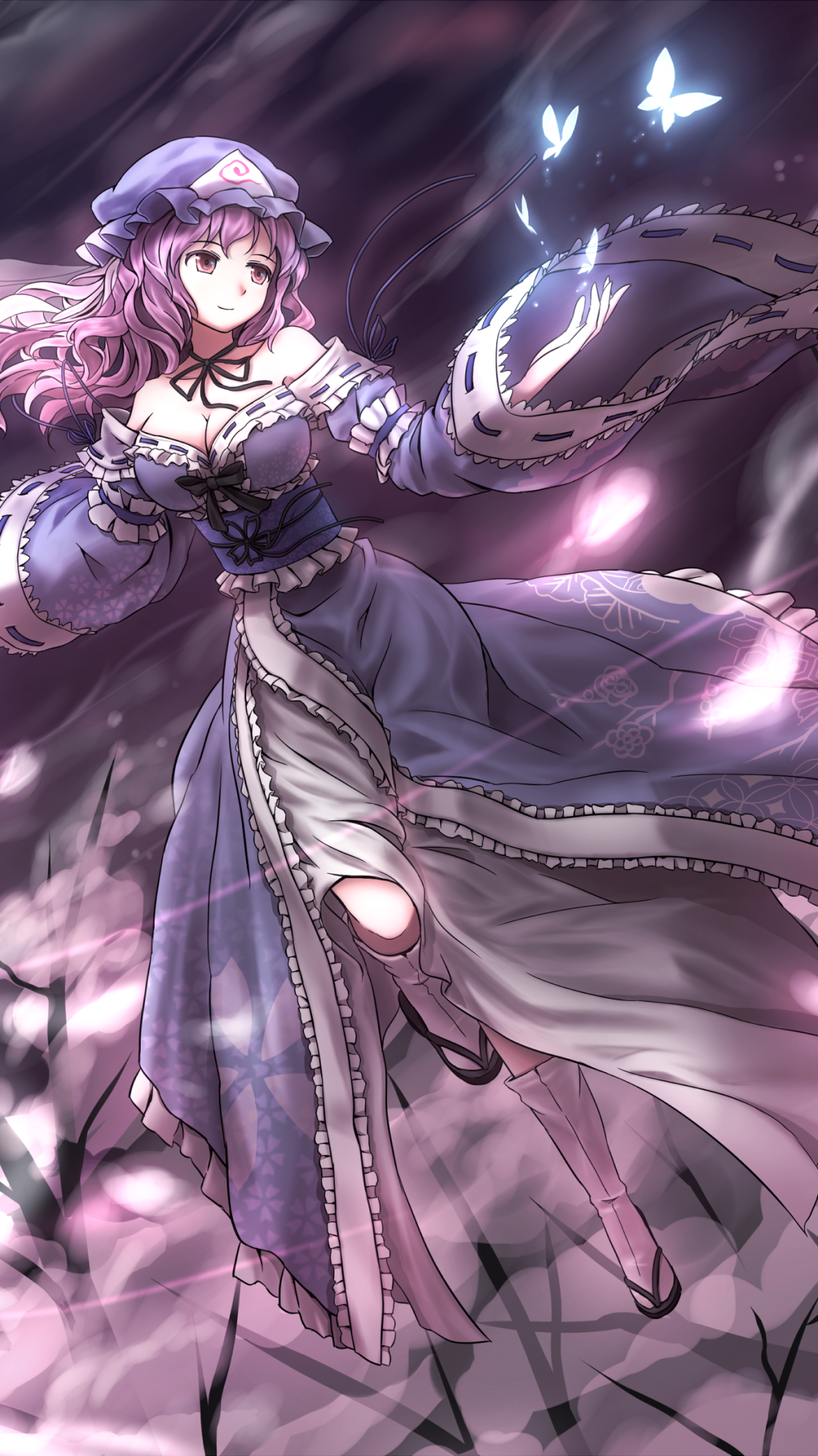 Yuyuko Saigyouji Phone Wallpaper