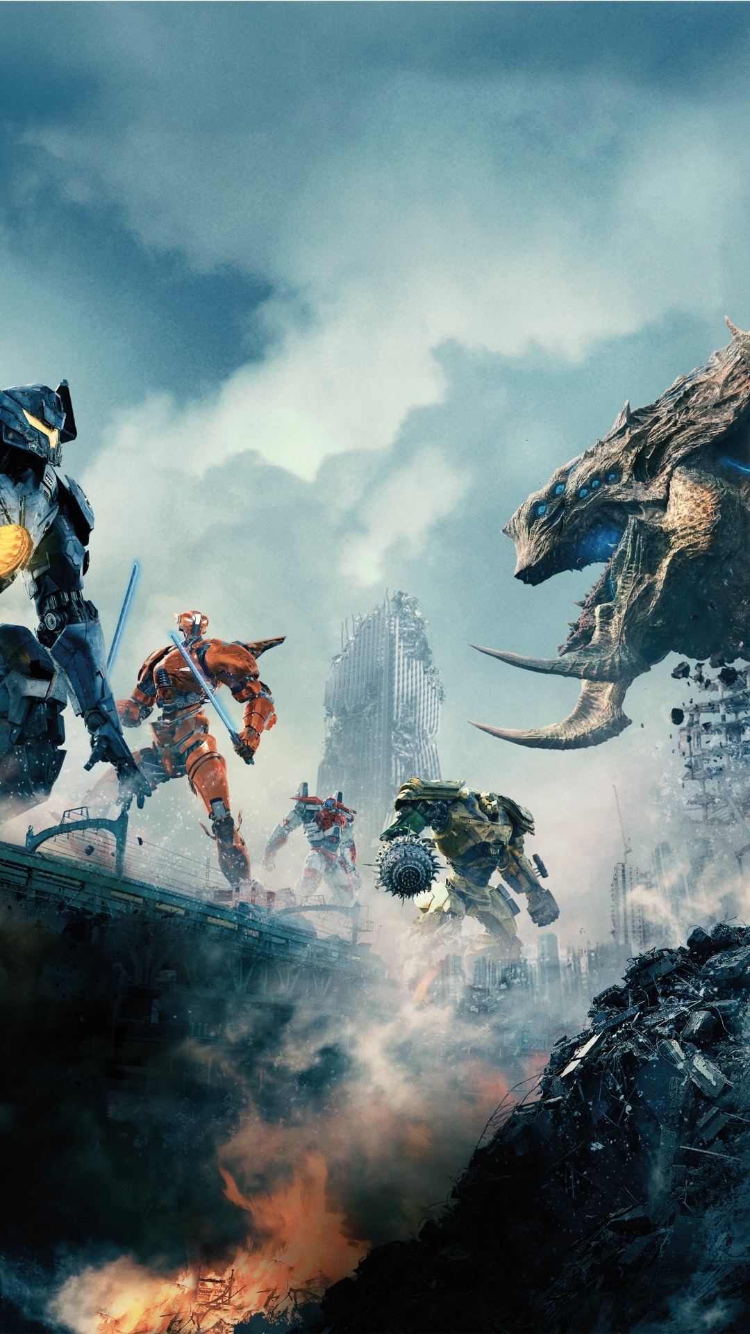 Movie Pacific Rim: Uprising, Robot, Creature, 1080x1920 Phone HD Wallpaper