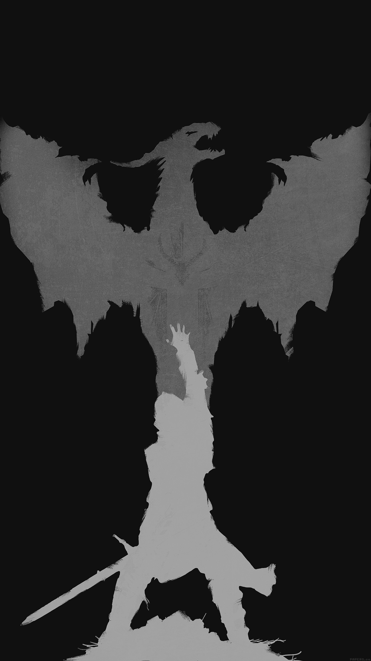 Dragon Age Dark Bw Art Illust Minimal Wallpaper