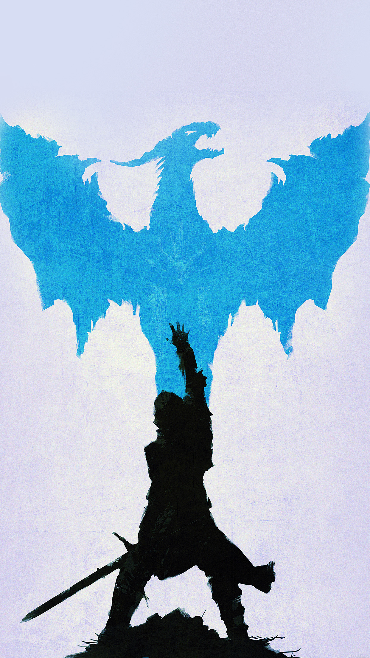 Dragon Age Blue Art Illust Minimal