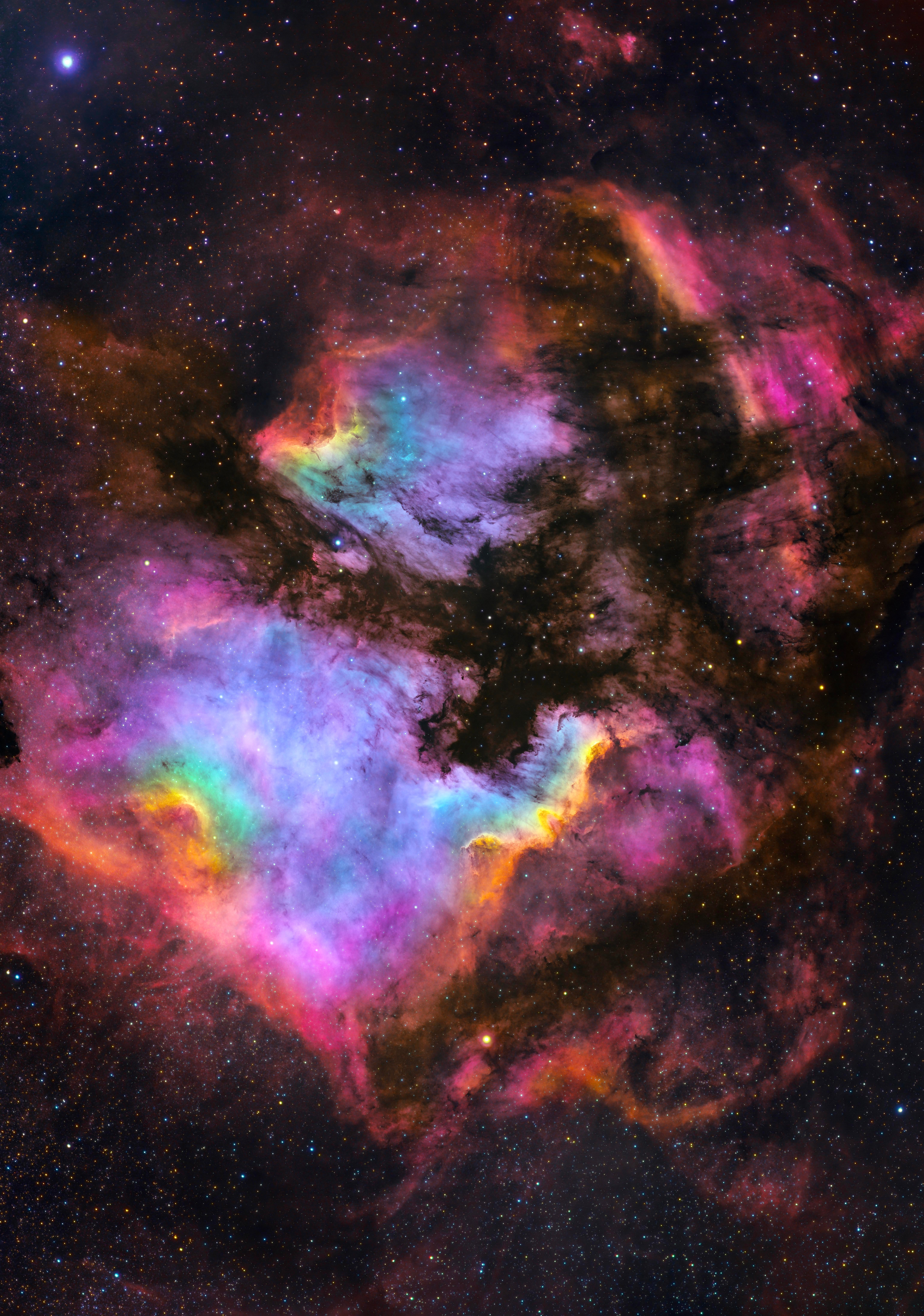 Nebula Wallpaper 4K, Astrophotography, Stars, Colorful