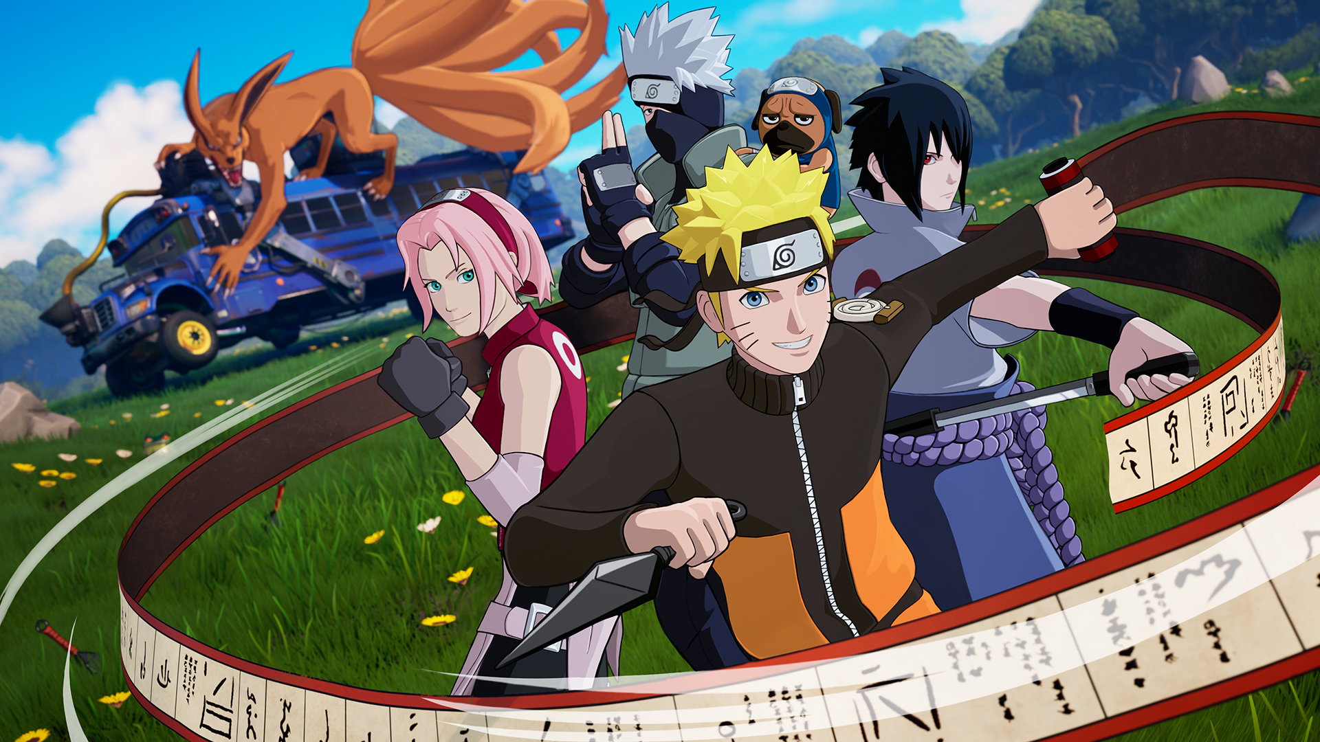 Naruto, Sasuke, and Team 7 enter Fortnite in Shippuden crossover event