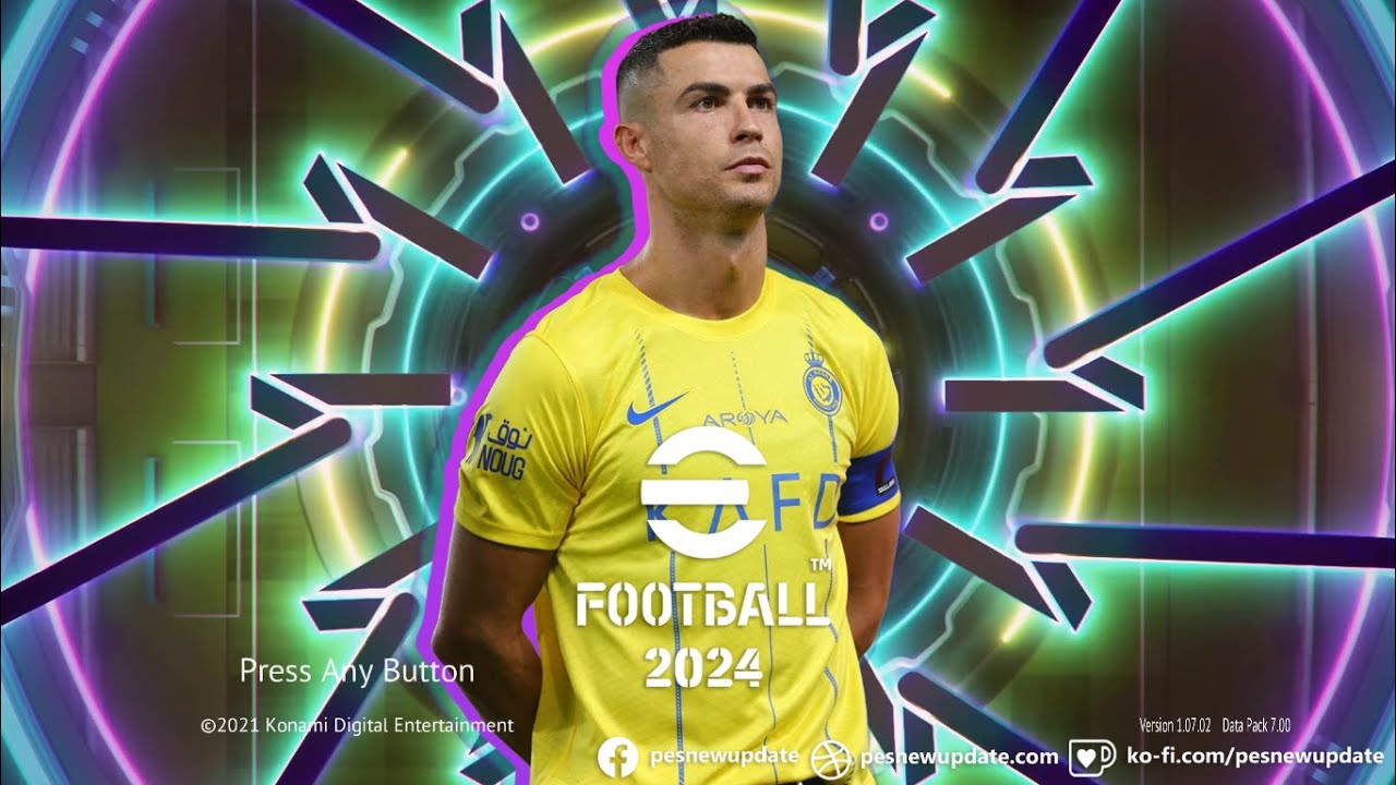 PES 2021 Menu eFootball 2024 Black Purple V4