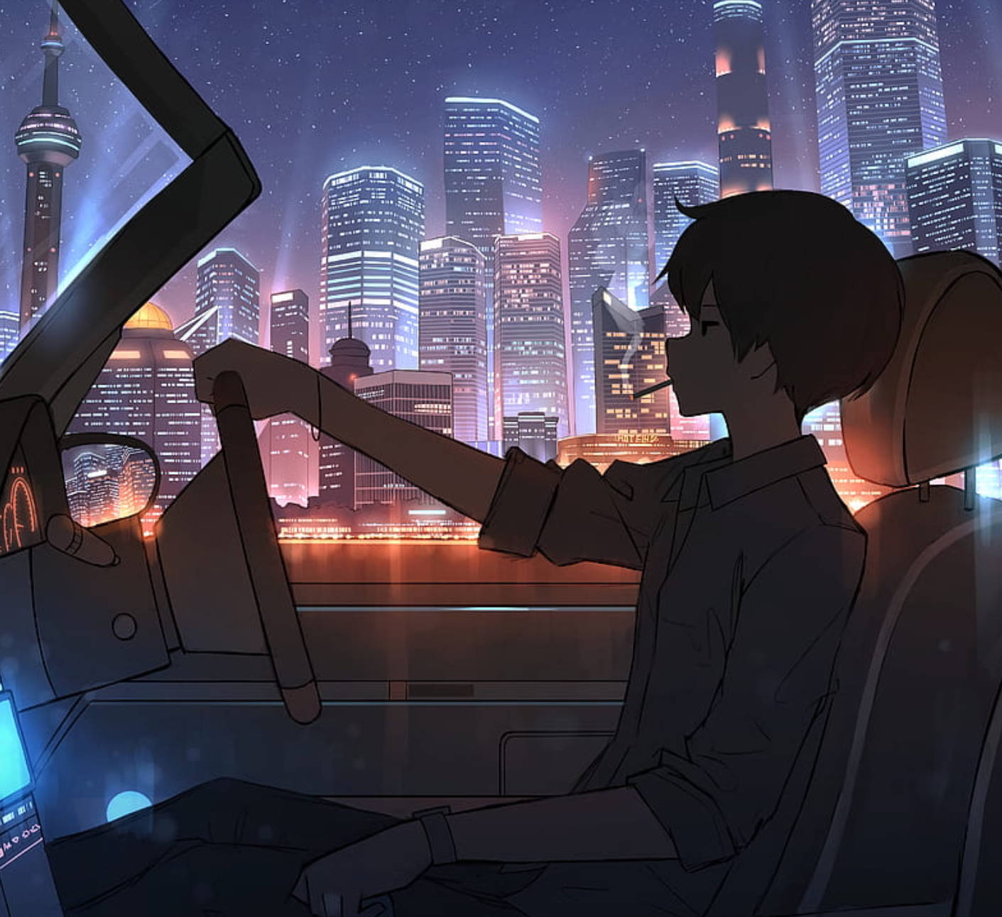 Download Driving 4K Lo Fi Wallpaper