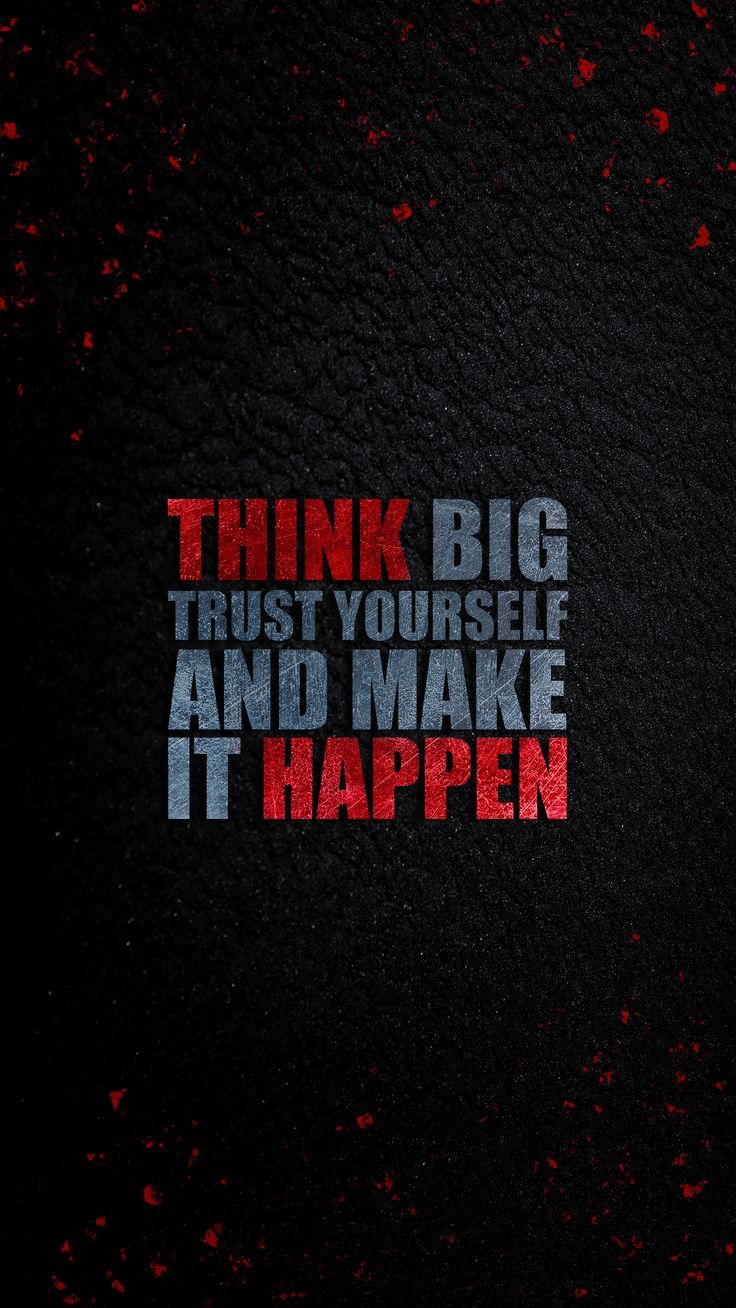 Think Big Trust Yourself Typography Wallpaper. Typography wallpaper, Business inspiration quotes, Trust yourself