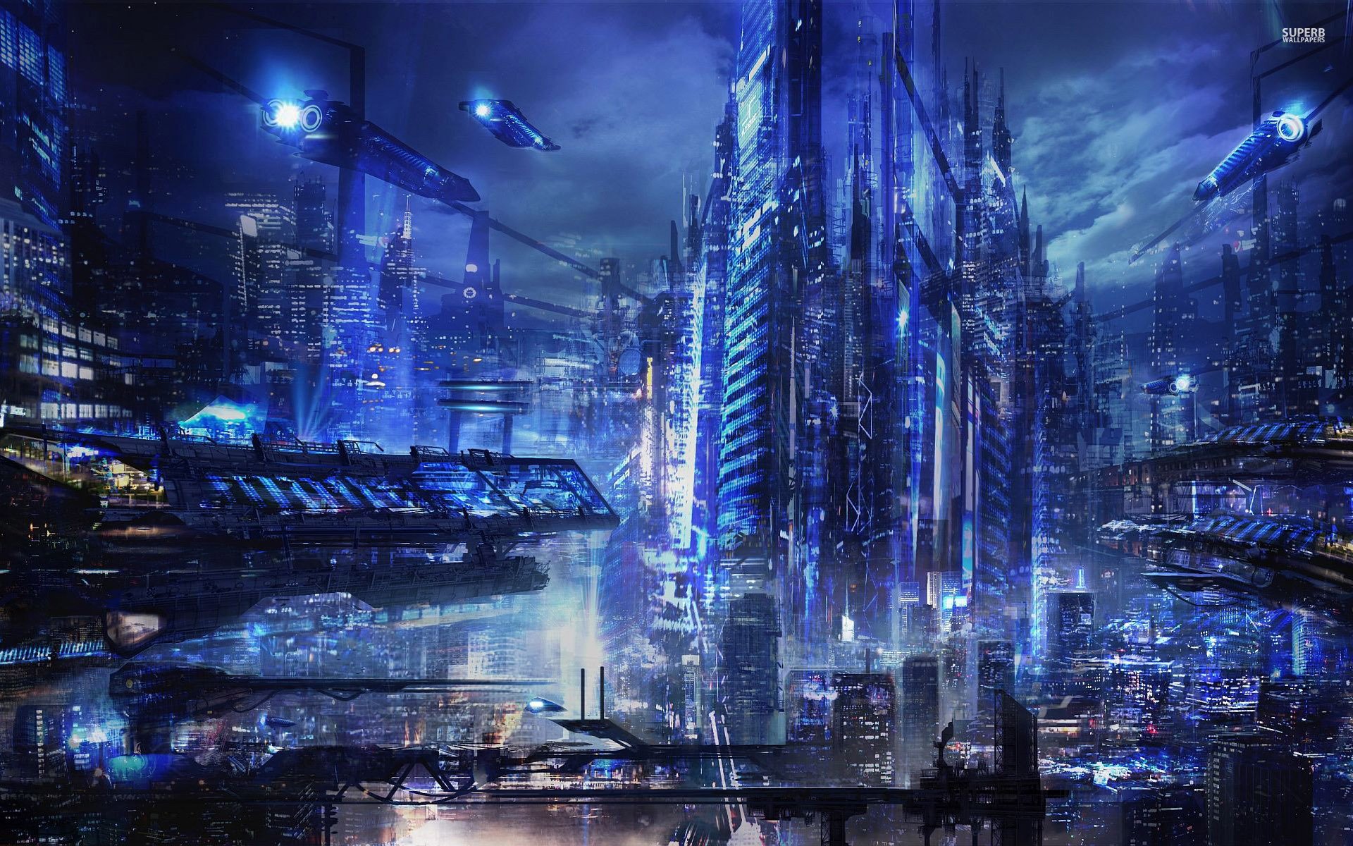 HD Cyberpunk Cityscape: A Futuristic