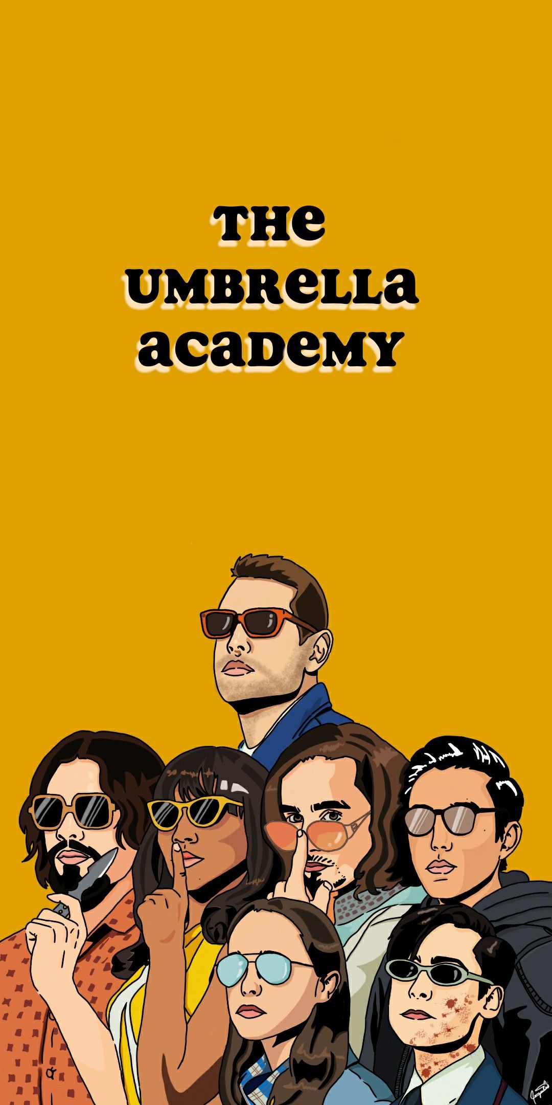 The Umbrella Academy Cartoon Wallpaper