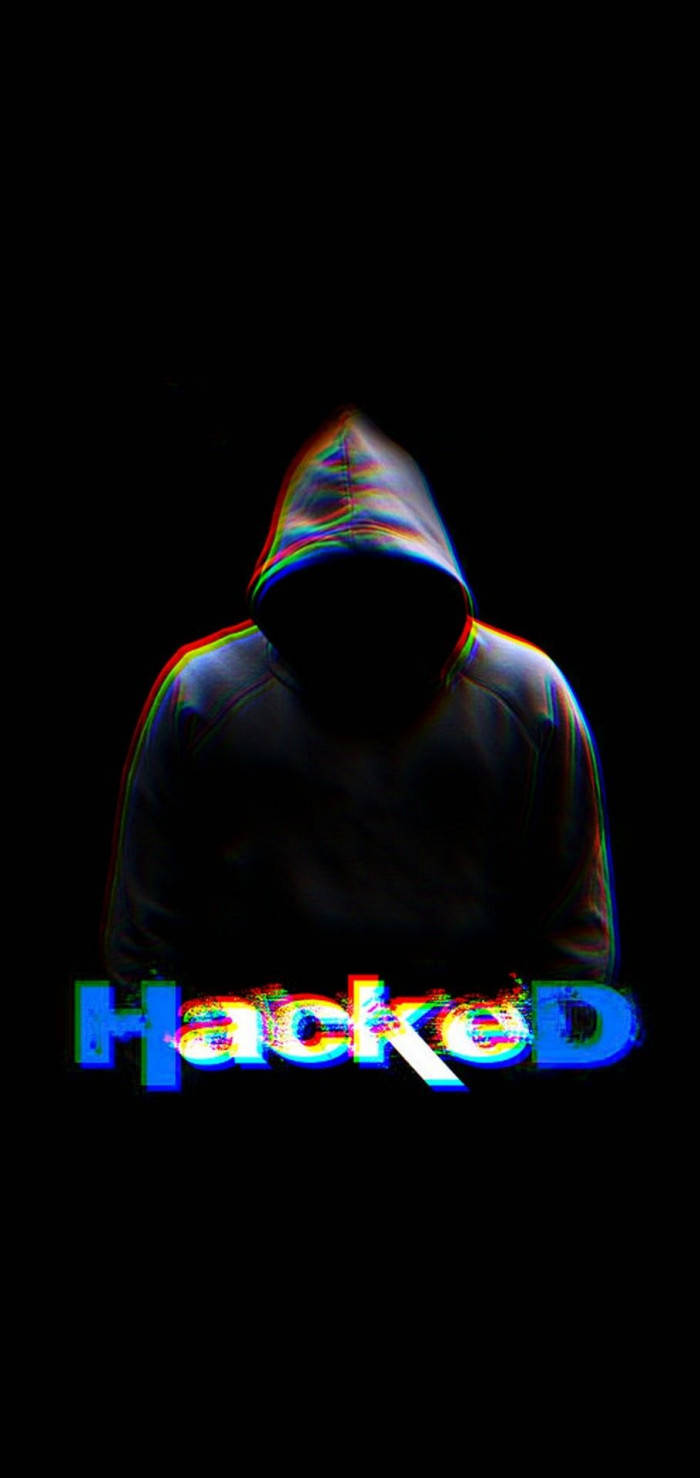 Hacker With Hacked Text 3D Wallpaper