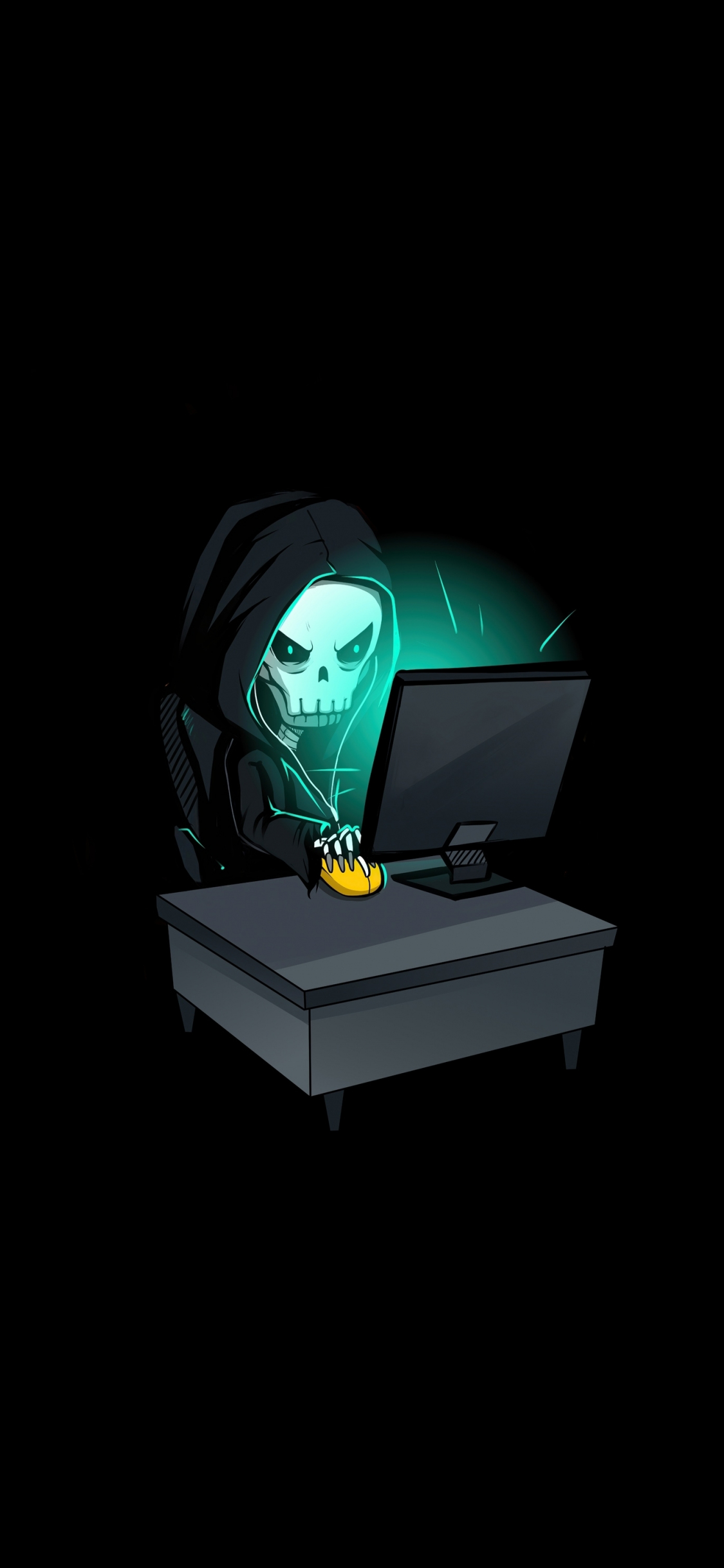 Download wallpaper 1125x2436 skull