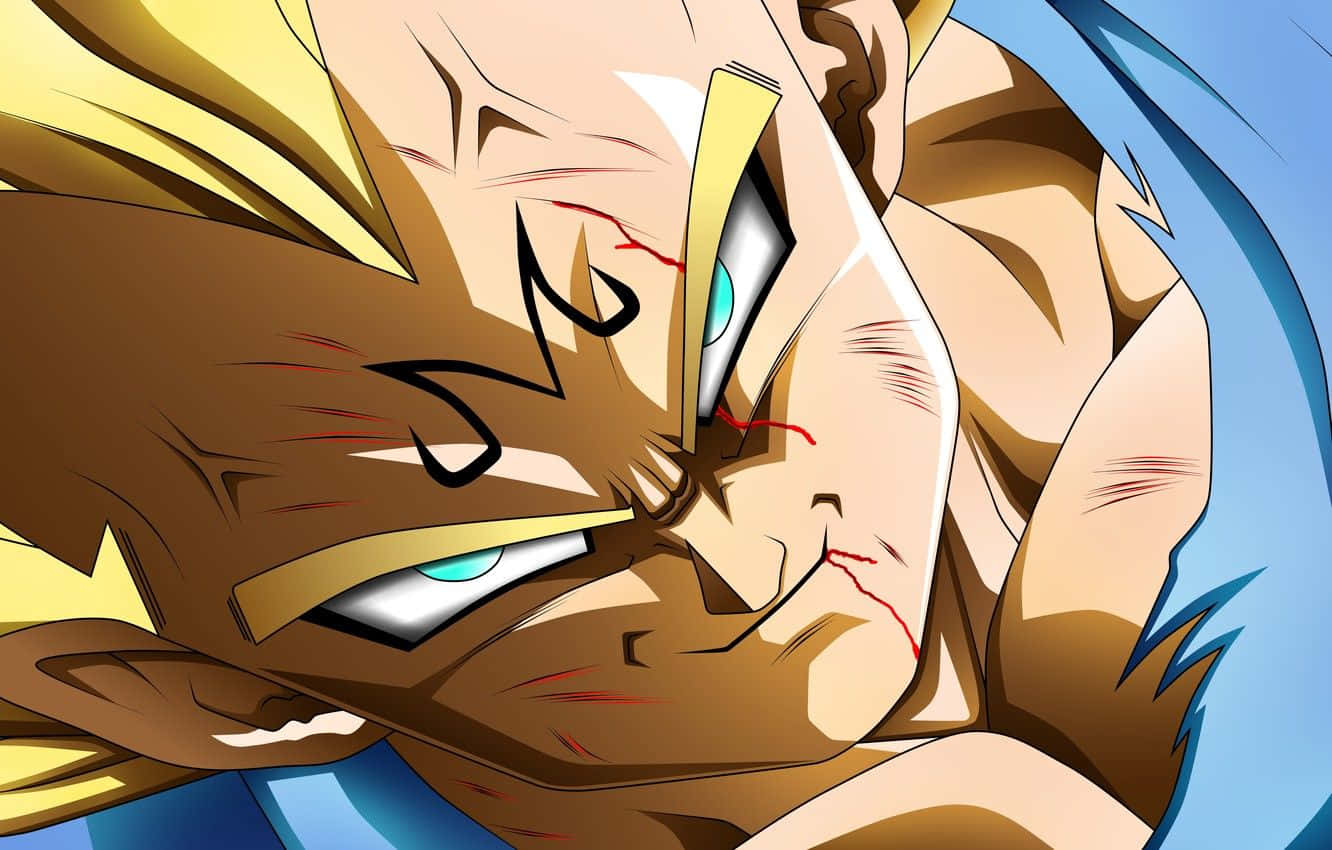 Download Majin Vegeta Unleashing His Power Wallpaper