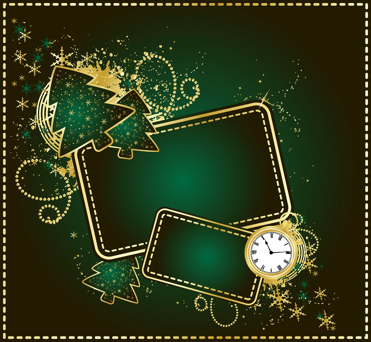 Green and Gold Christmas Background​-Quality Free Image and Transparent PNG Clipart