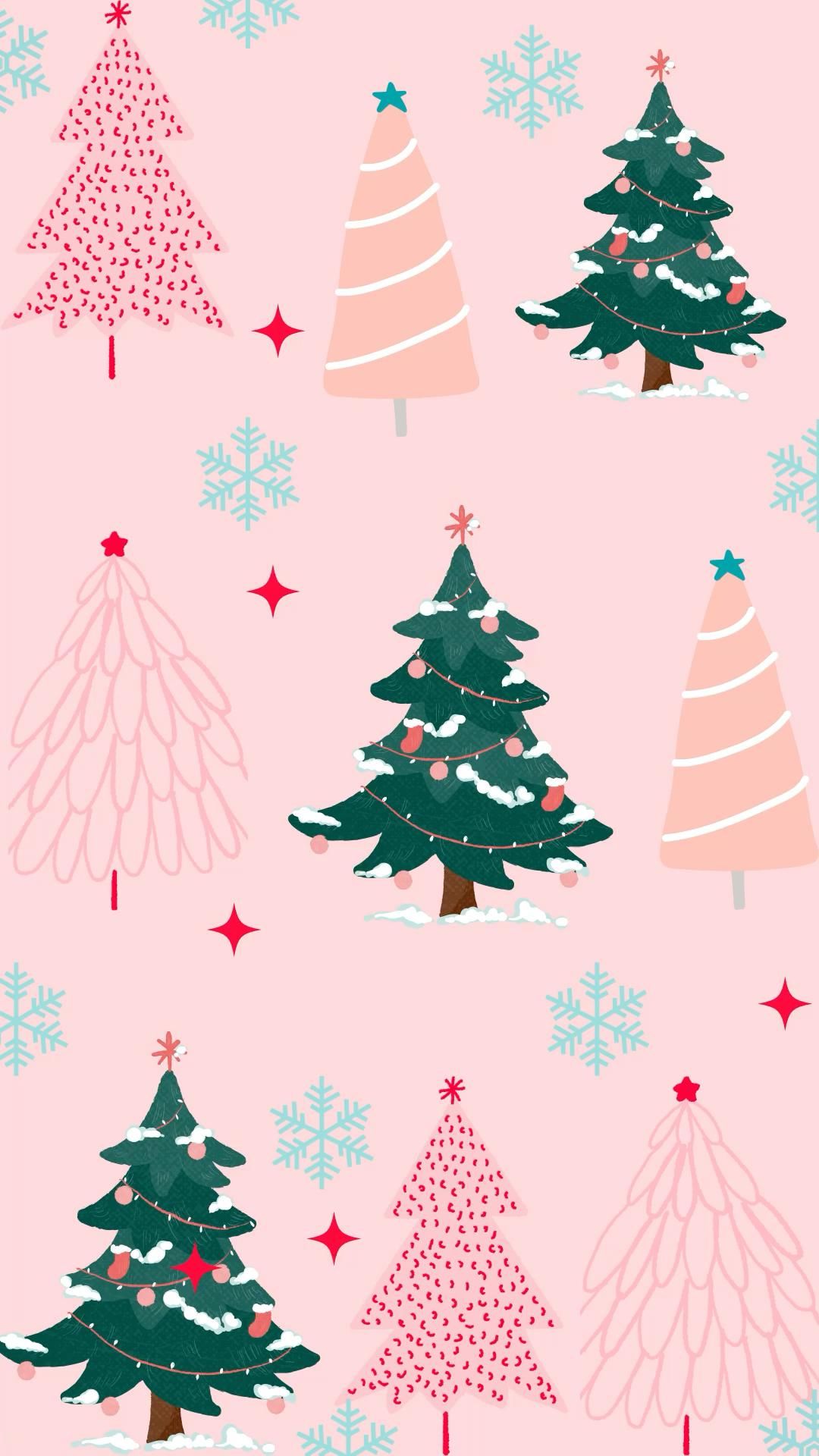 A Very Pink Christmas Phone Wallpaper. Christmas phone wallpaper, Christmas wallpaper ipad, Wallpaper iphone christmas