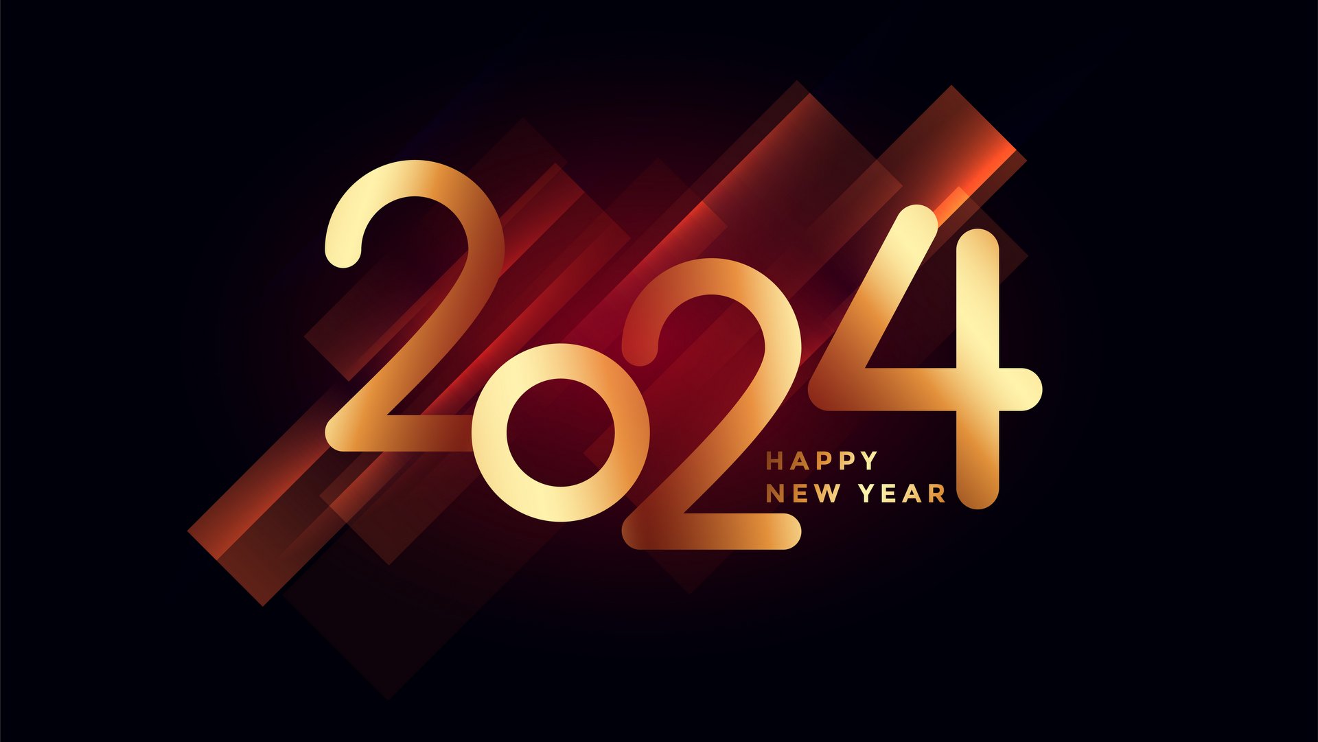 Happy New Year 2024 Wish Wallpaper for Desktop