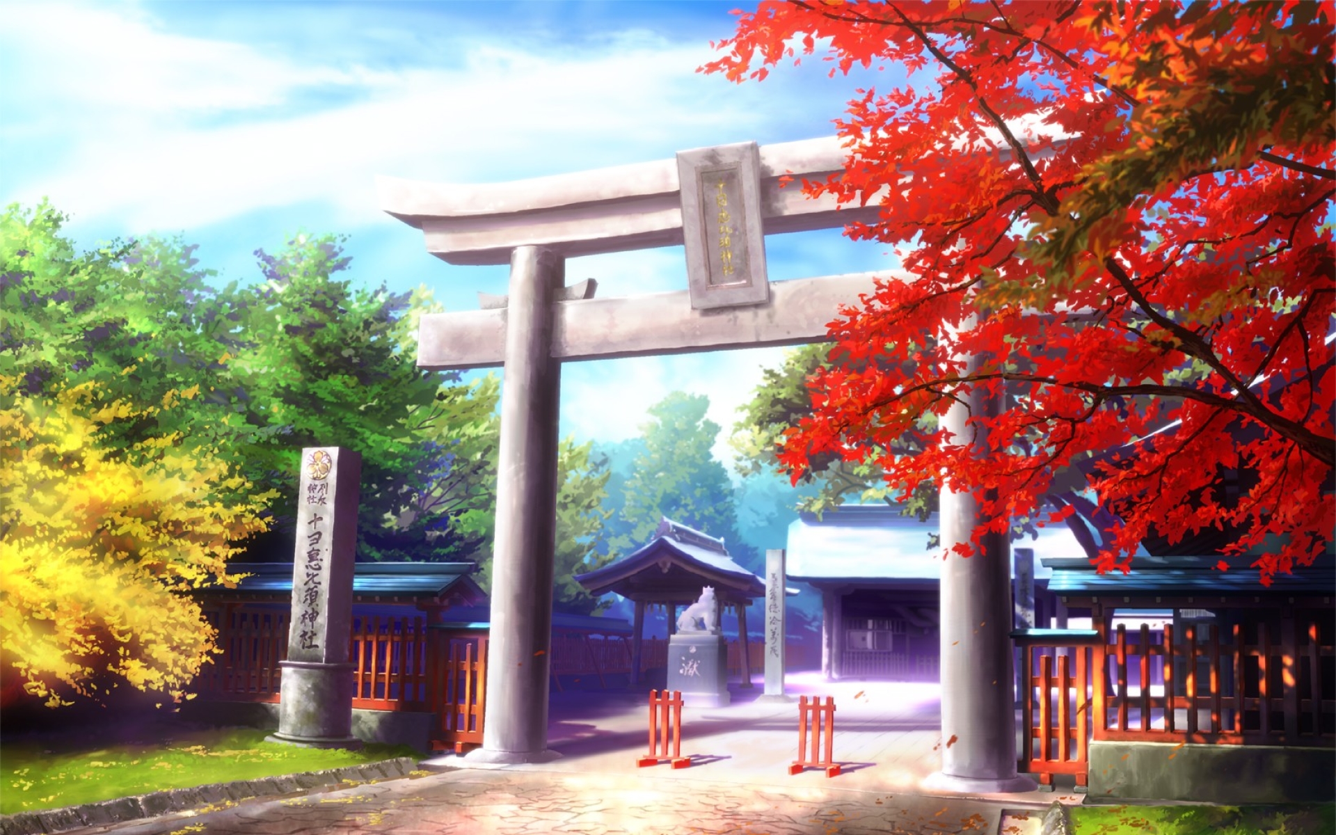 Anime Temple HD Wallpaper