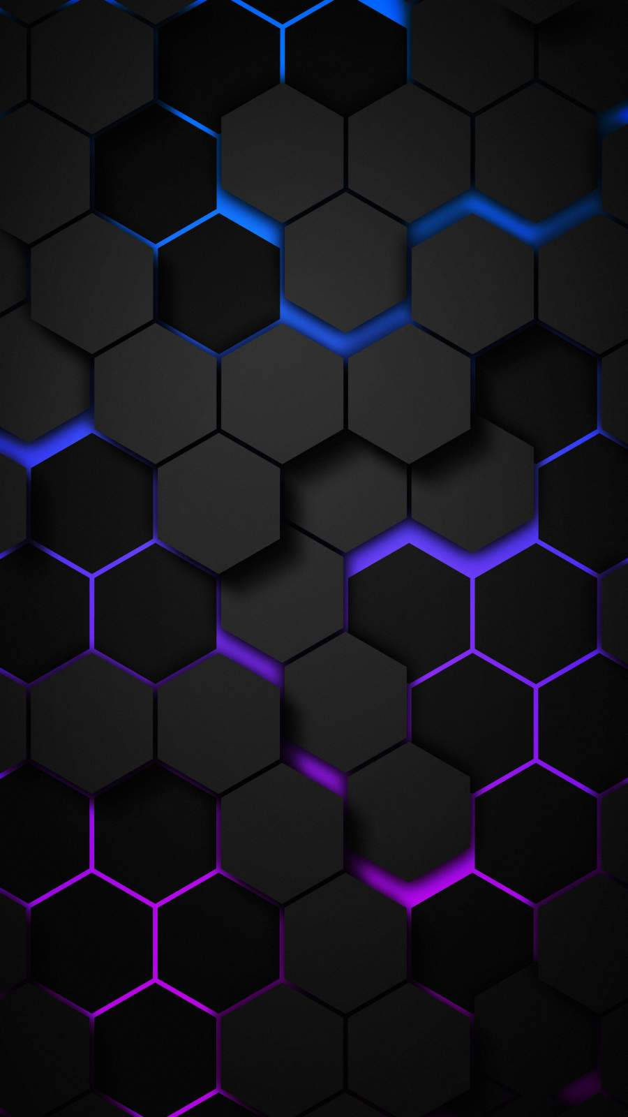 Download 3D iPhone Black Hexagons Wallpaper