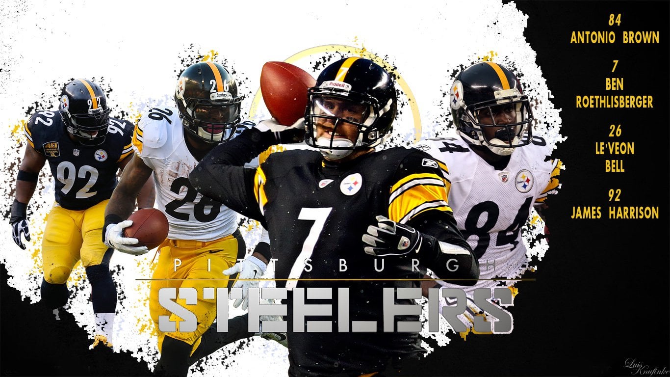 Hey Steelers fans, I made some wallpaper for every NFL team. Here are yours