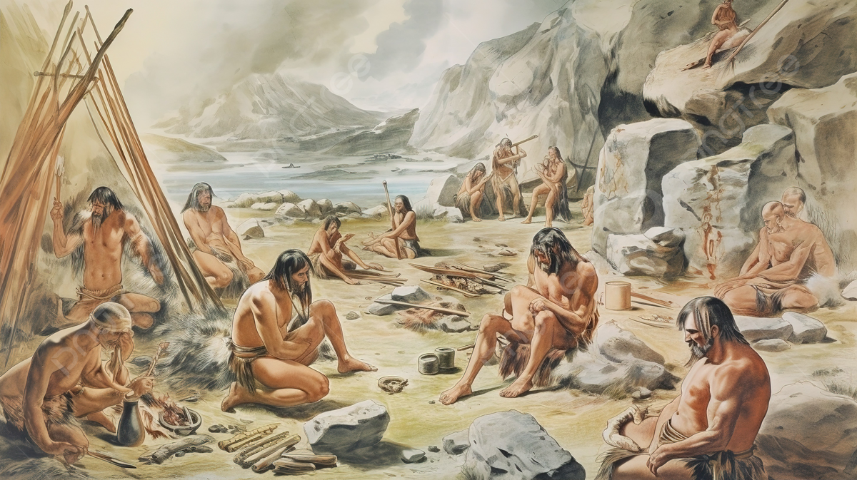 Painting Of A Scene With Many Native Men Background, Bronze Age Picture Background Image And Wallpaper for Free Download