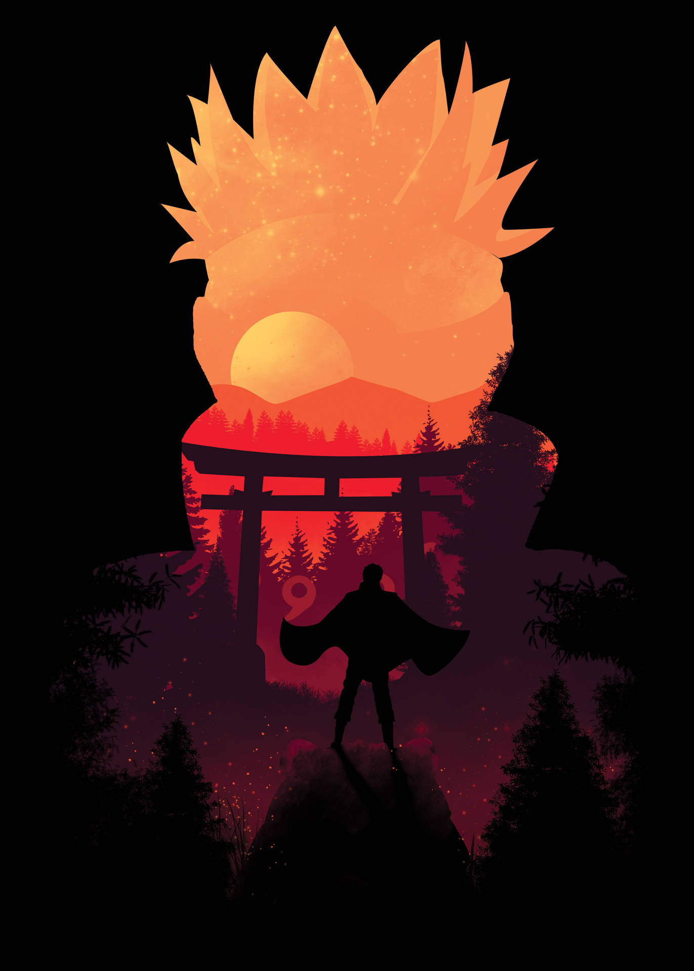 Download Naruto Silhouette Poster Wallpaper