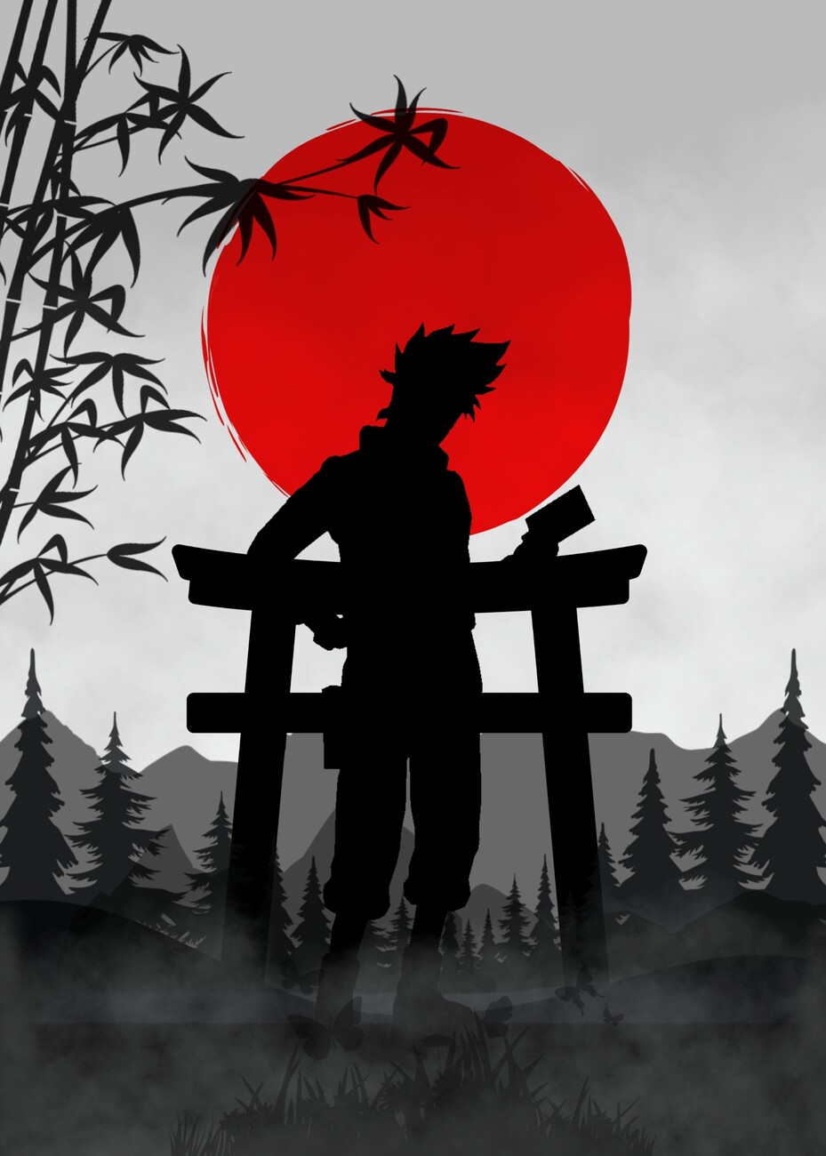 Wall Art Print Kakashi Silhouette. Gifts & Merchandise