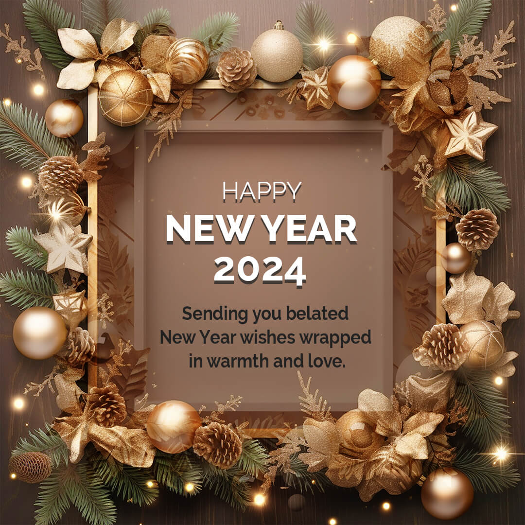 Belated Happy New Year 2024 Wishes (with Image)